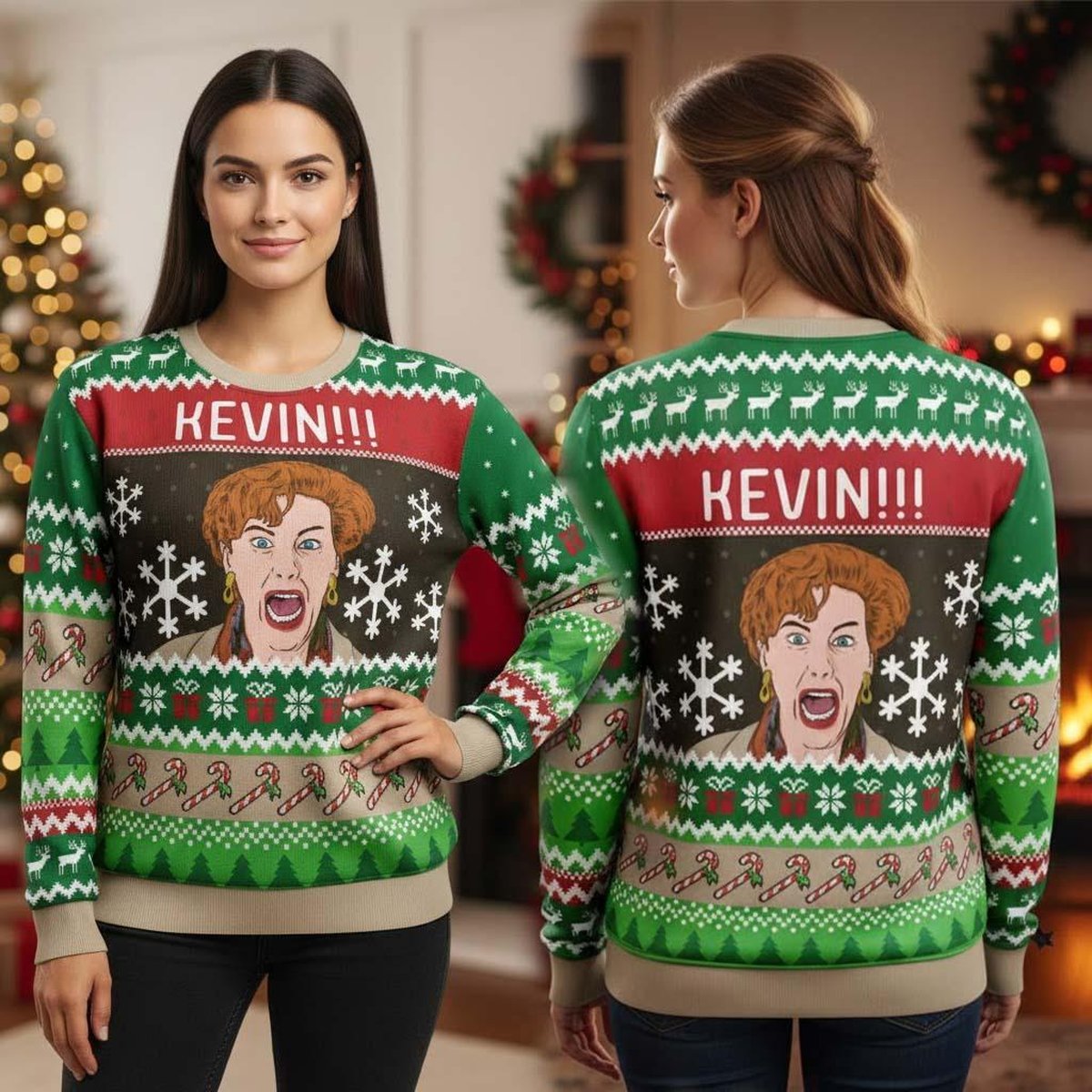 Home Alone Mom Kevin Ugly Sweater Funny Movie Fans Christmas Gift