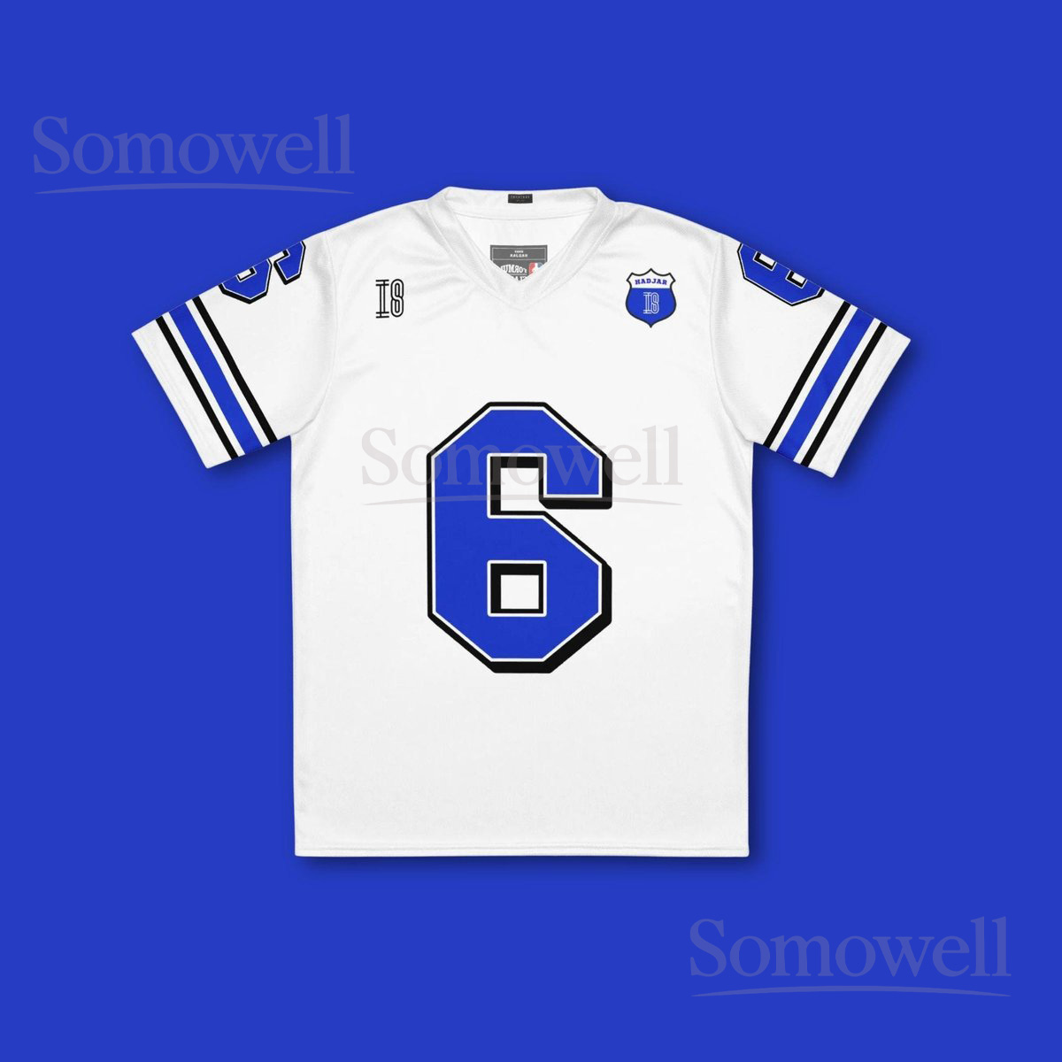 Custom Isack Hadjar Racing Bulls F1 Football Jersey Shirt for Formula 1 Fans White and Blue VCARB Team Outfit