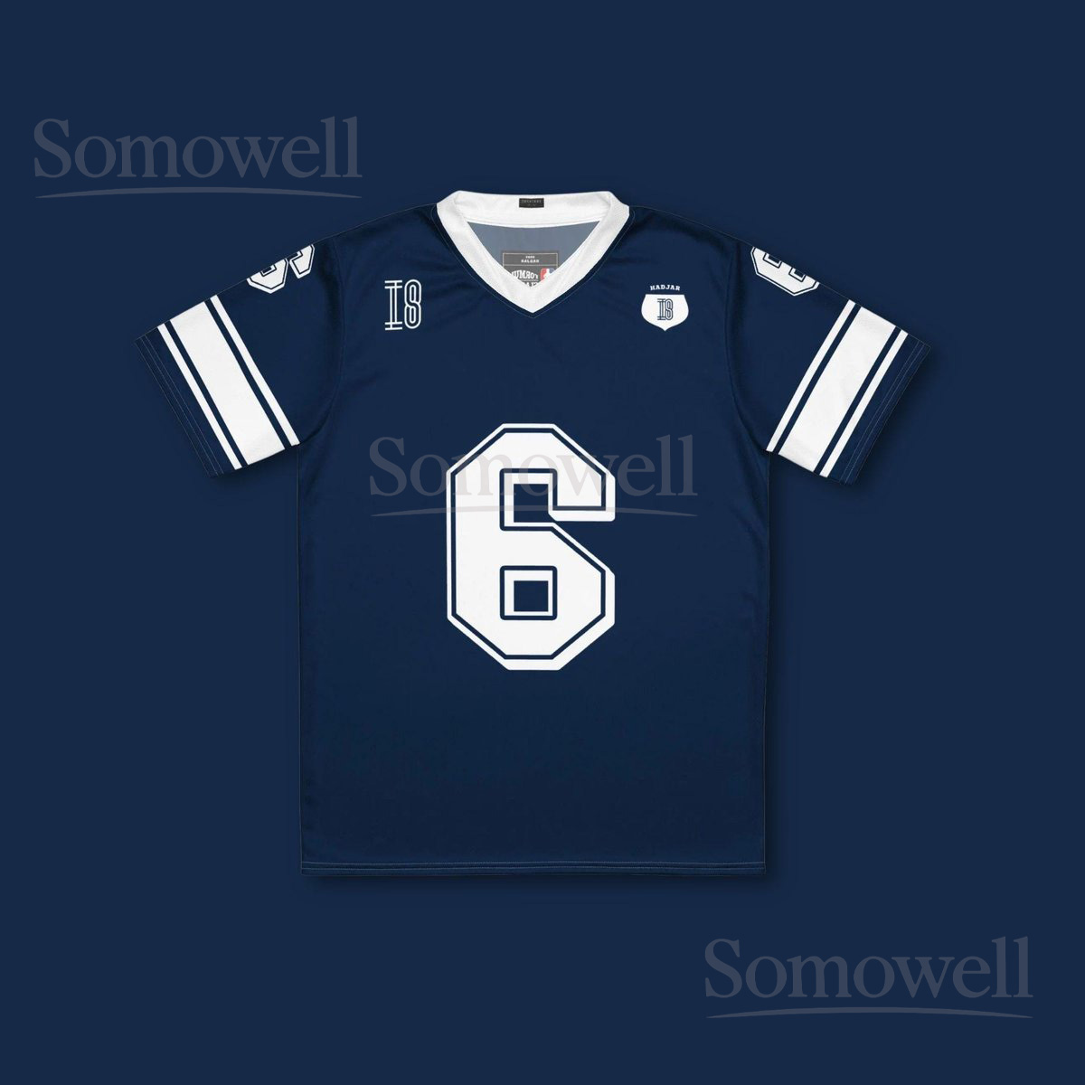 Custom Isack Hadjar Racing Bulls F1 Football Jersey Shirt for Formula 1 Fans Navy Blue and White Team VCARB Apparel