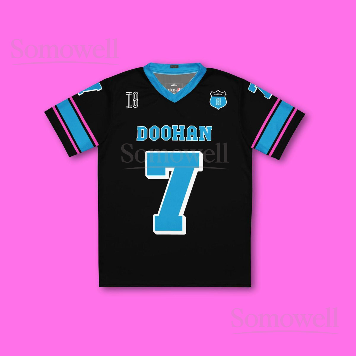 Custom Jack Doohan Alpine F1 Football Jersey Shirt for Formula 1 Fans Black and Blue Racing Team Number 7 Apparel
