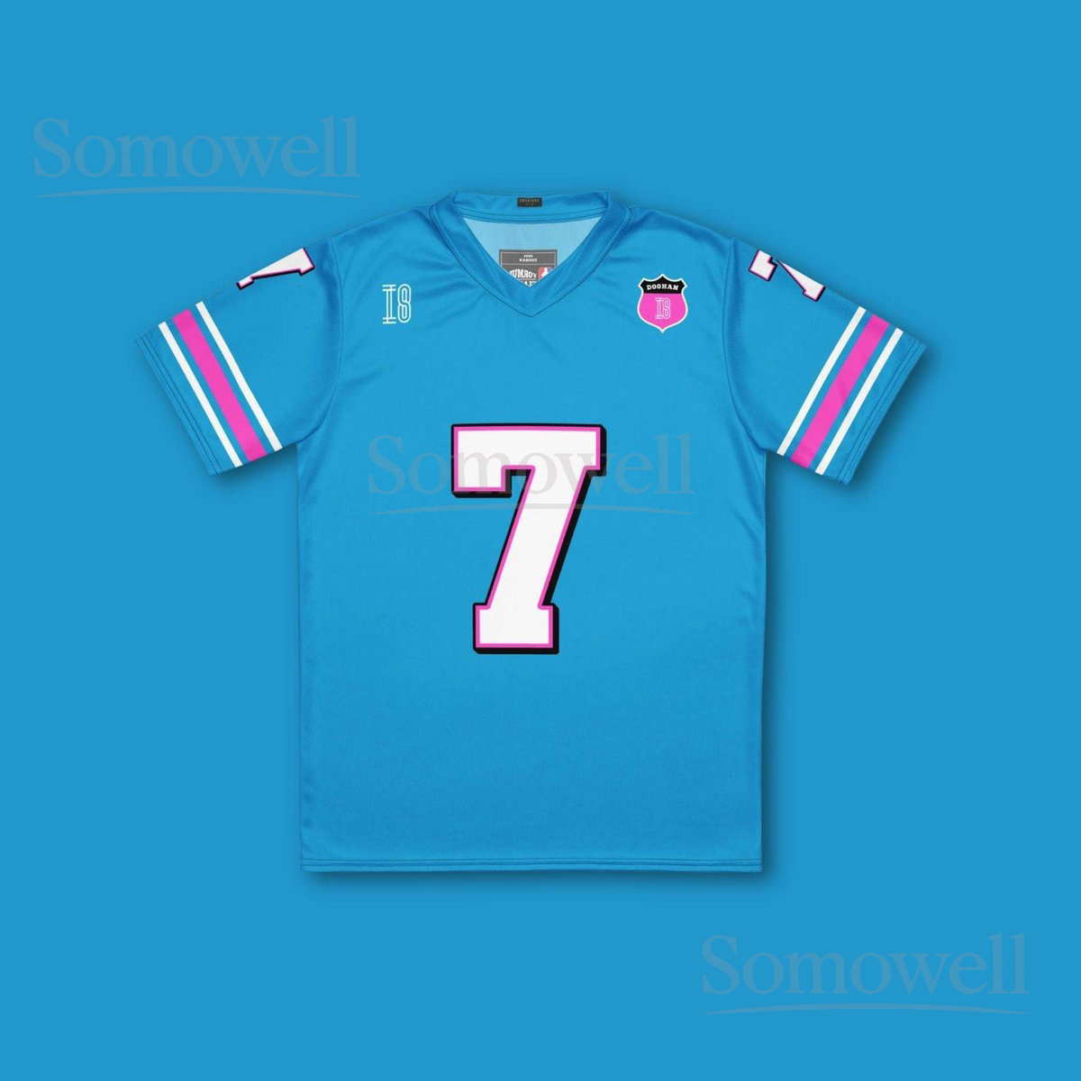 Custom Jack Doohan Alpine F1 Football Jersey Shirt for Racing Fans Blue and Pink Formula One Outfit for Motorsport Lovers