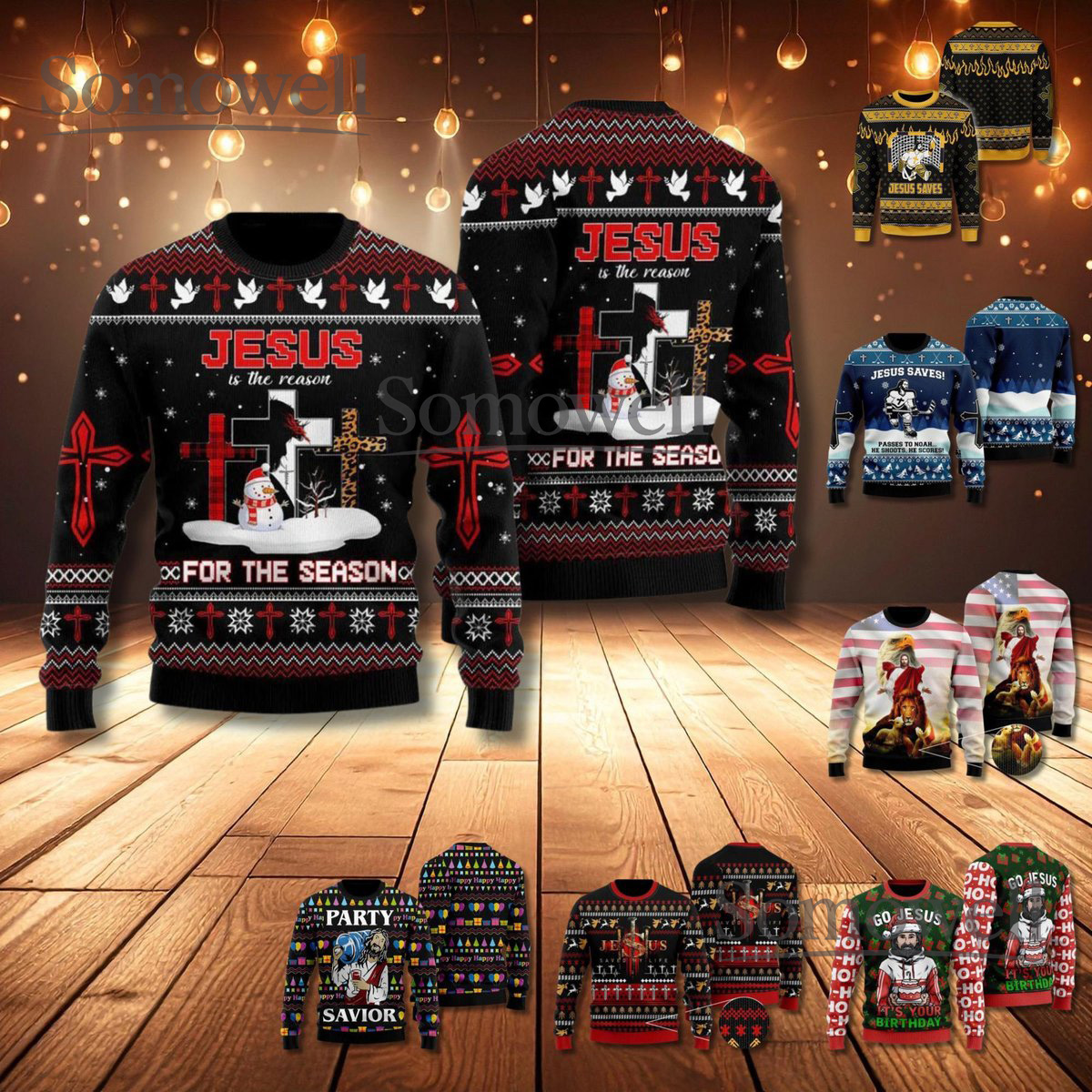 Jesus Is The Reason For The Season Christmas Sweater Faith Holiday Outfit