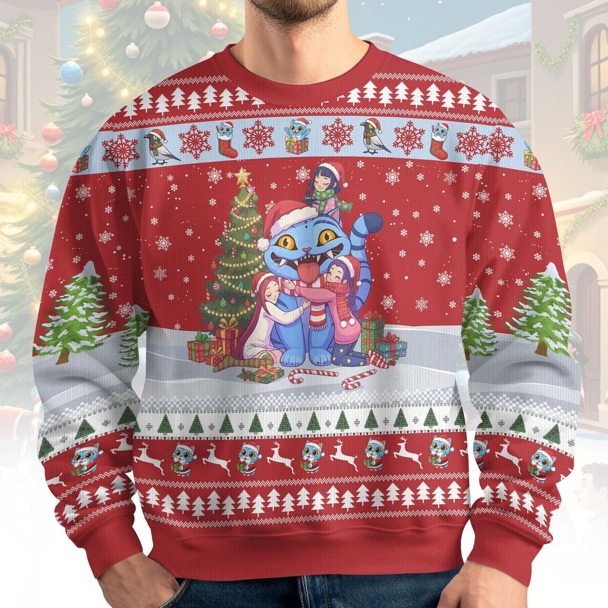 Kpop Hunter Ugly Sweater Cute Anime Style Christmas Holiday Gift