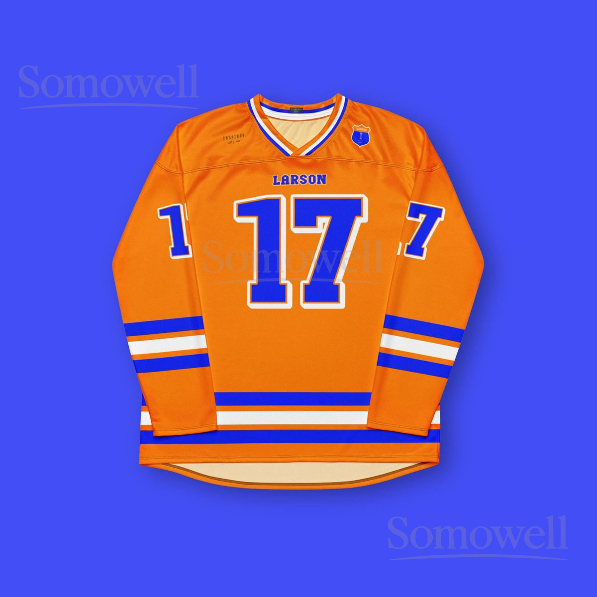 Custom Kyle Larson McLaren IndyCar Sweatshirt Shirt for Fans Orange and Blue Racing Jersey Designed for Motorsports Enthusiasts