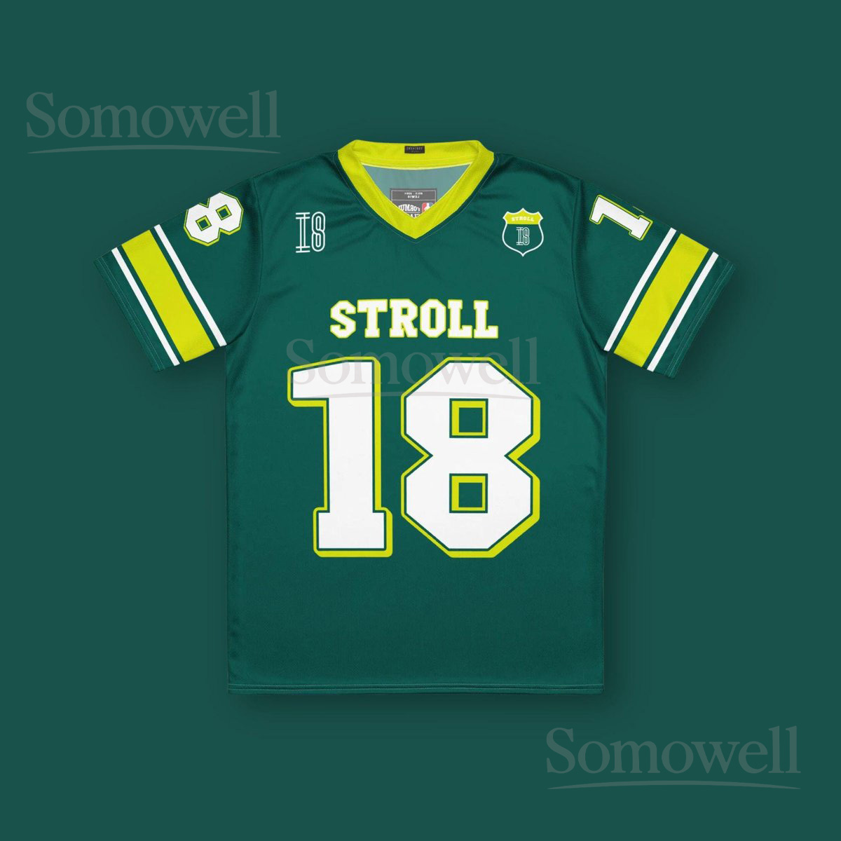 Custom Lance Stroll Aston Martin F1 Football Jersey Shirt for Formula 1 Fans Green and Yellow Recycled Polyester Racing Apparel