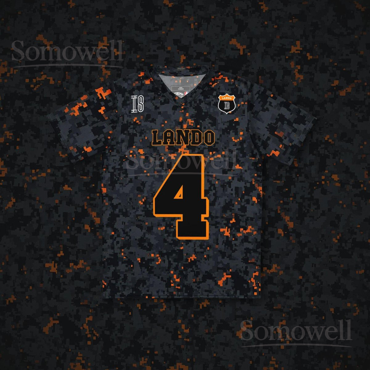 Custom Lando Norris McLaren F1 Football Jersey Shirt for Racing Fans Camo Pattern Racing Shirt Inspired by Formula One Style