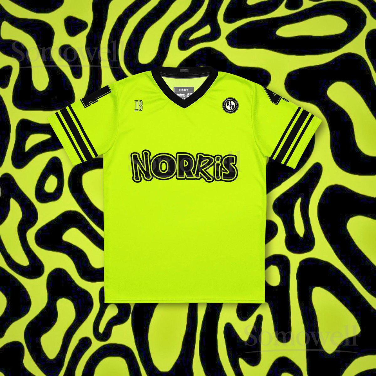 Custom Lando Norris McLaren F1 Football Jersey Shirt for Formula 1 Fans Neon Green LN4 Racing Team Outfit