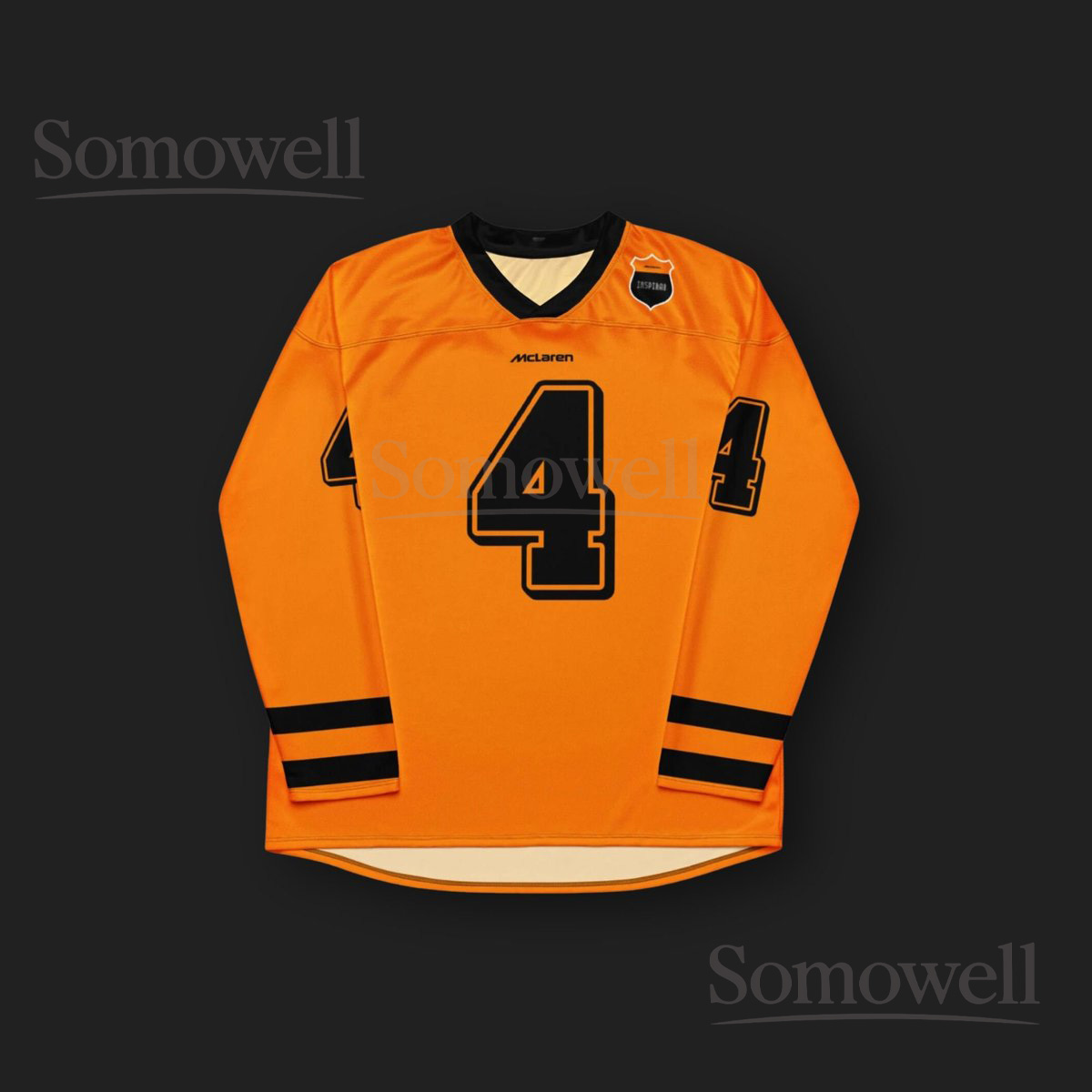 Custom Lando Norris McLaren F1 Sweatshirt Shirt for Racing Fans Papaya Orange Team Jersey with Bold Number Design