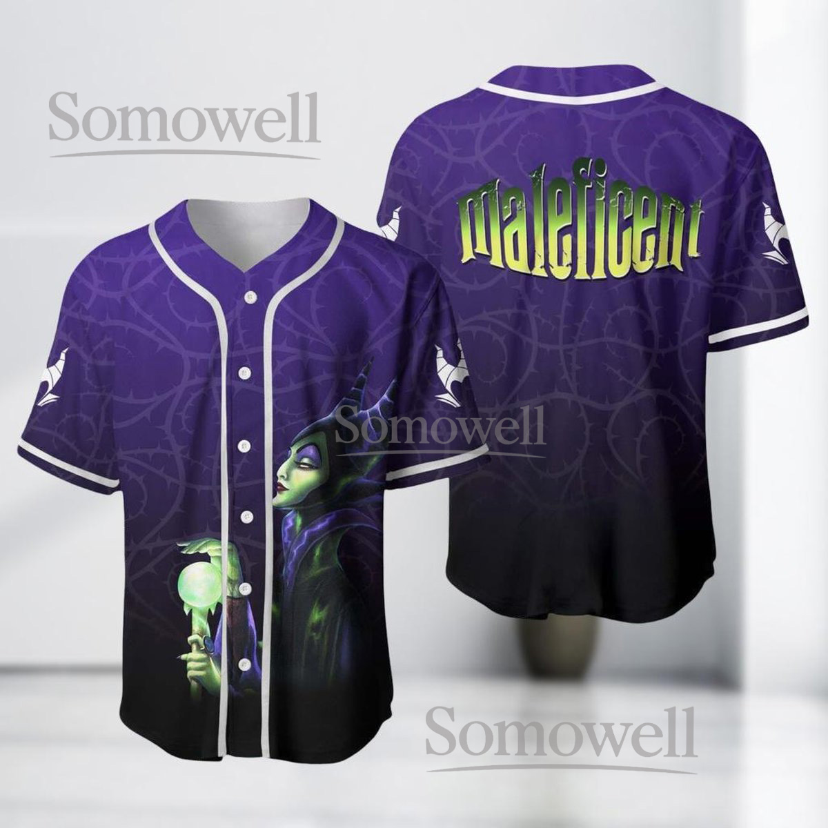 Maleficent Baseball Jersey Shirt Disney Villains Custom Dark Queen Gift