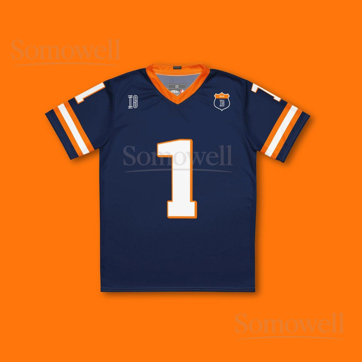 Custom Max Verstappen Redbull F1 Football Jersey Shirt for Dutch Racing Fans Navy and Orange Formula 1 Apparel