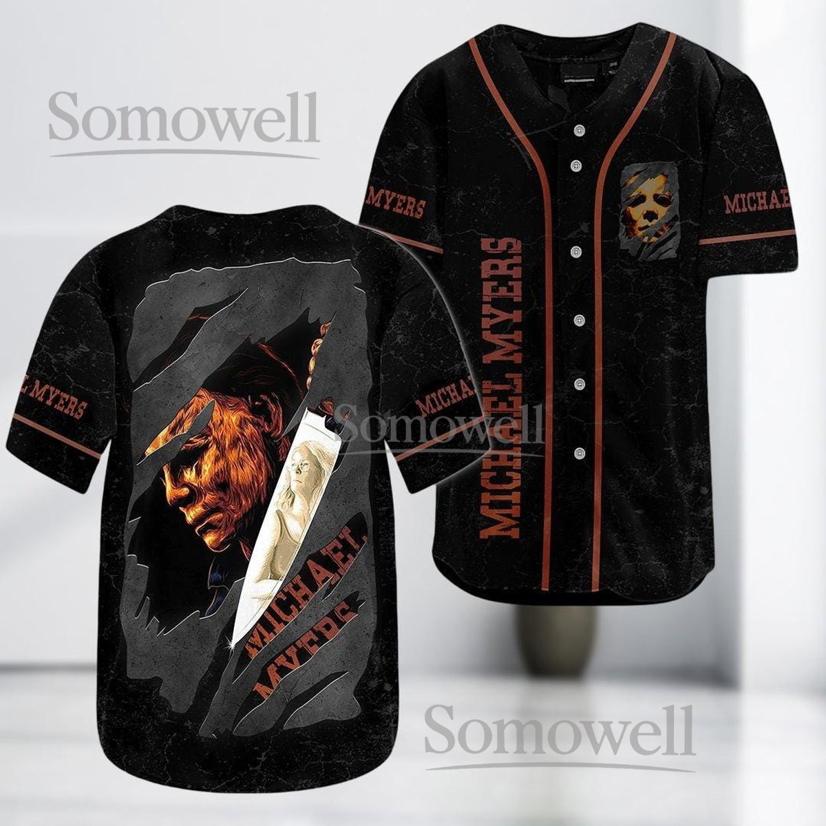 Michael Myers Baseball Jersey Shirt Halloween Horror Movie Custom Gift