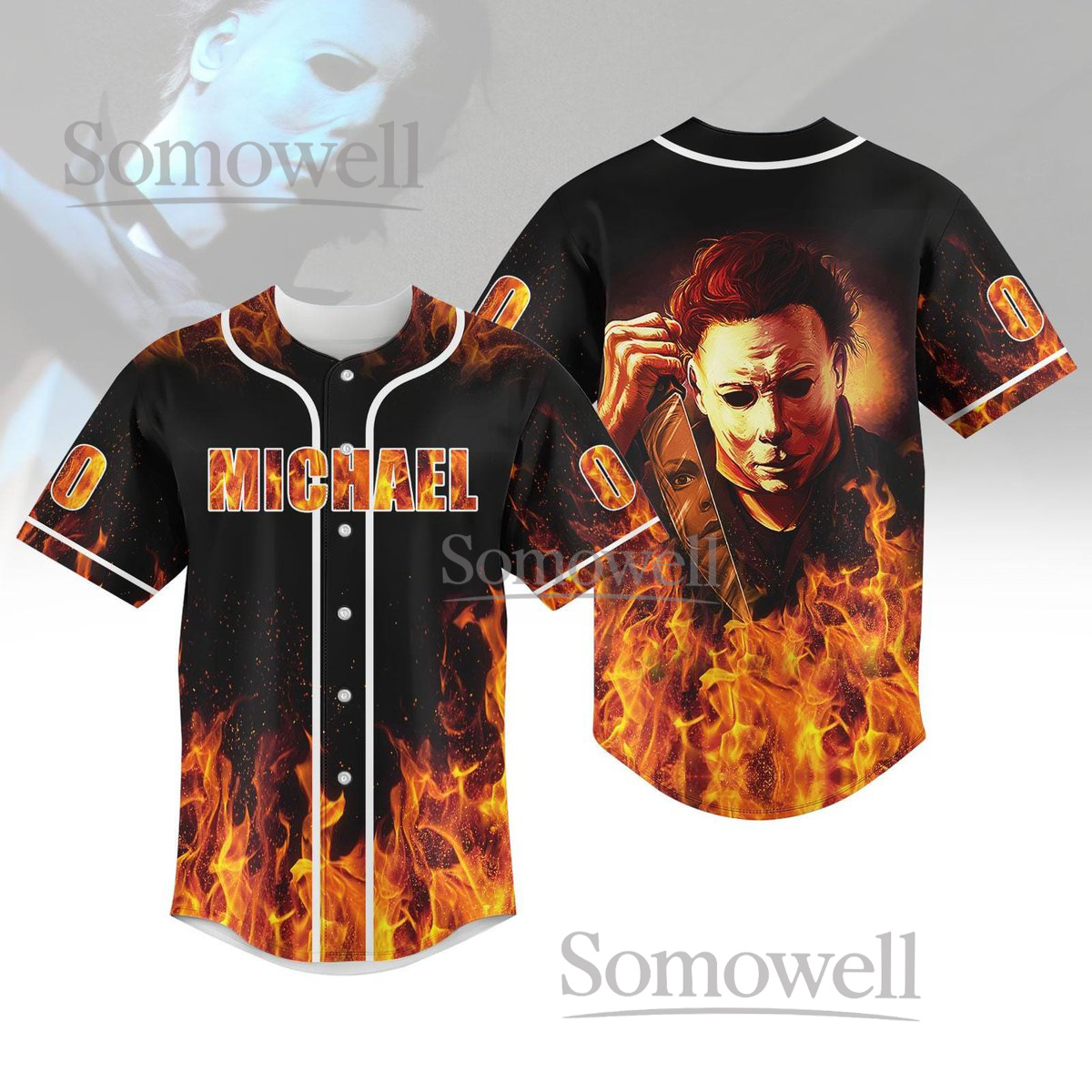 Michael Myers Baseball Jersey Shirt Personalized Halloween Horror Gift