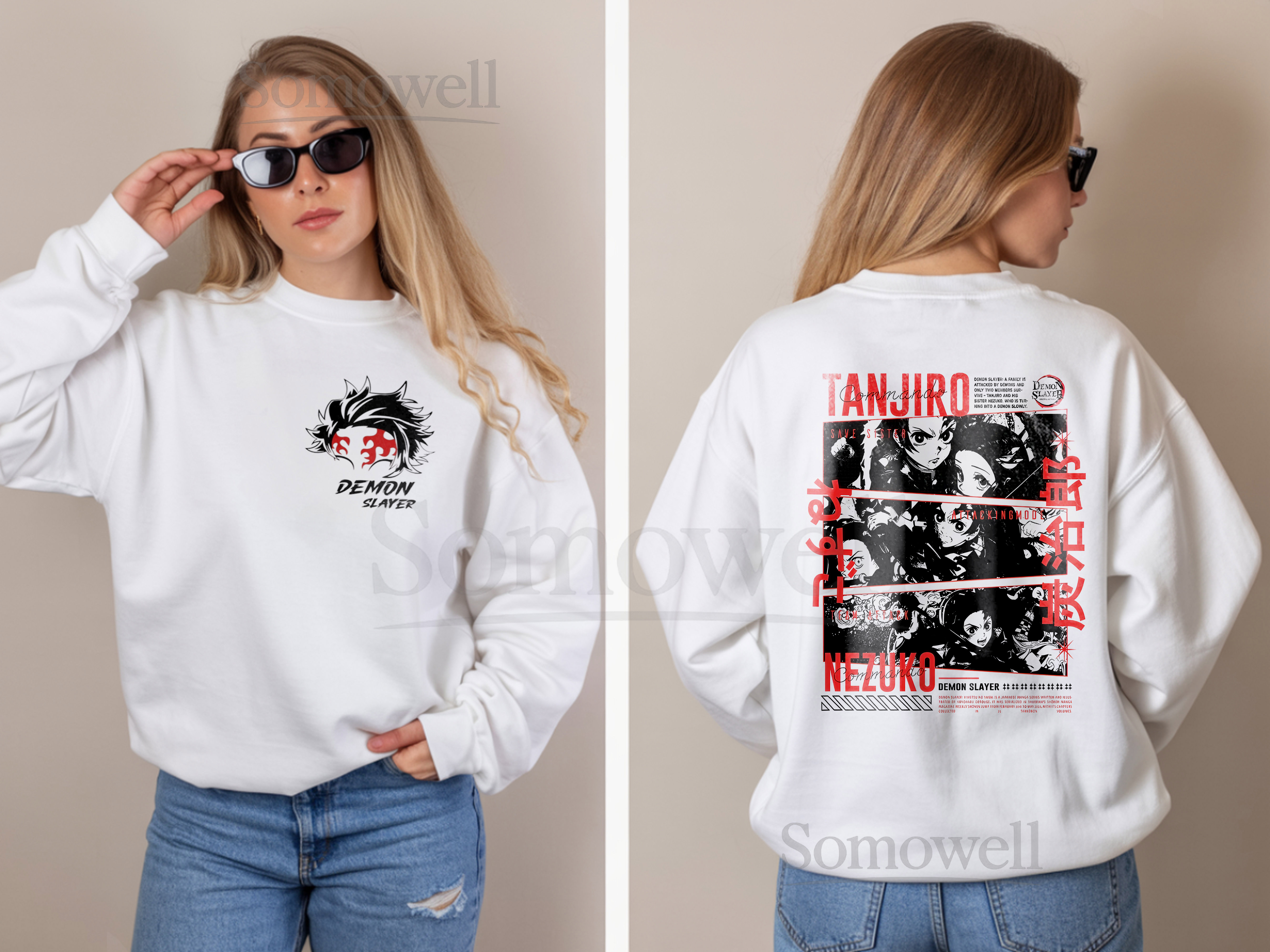 Demon Slayer Nezuko Anime Girl Oversized T Shirt