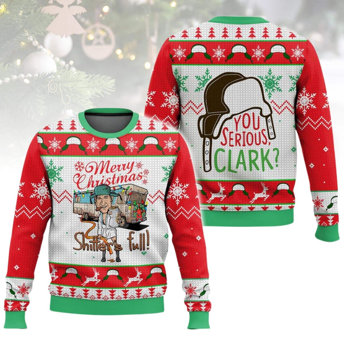 National Lampoon You Serious Clark Ugly Christmas Sweater Funny Movie Quote Holiday Gift