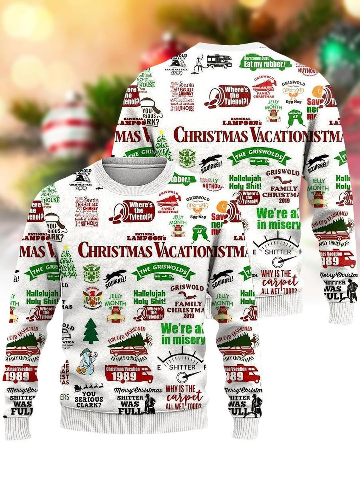 National Lampoon Christmas Vacation Ugly Sweater Funny Griswold Holiday Gift