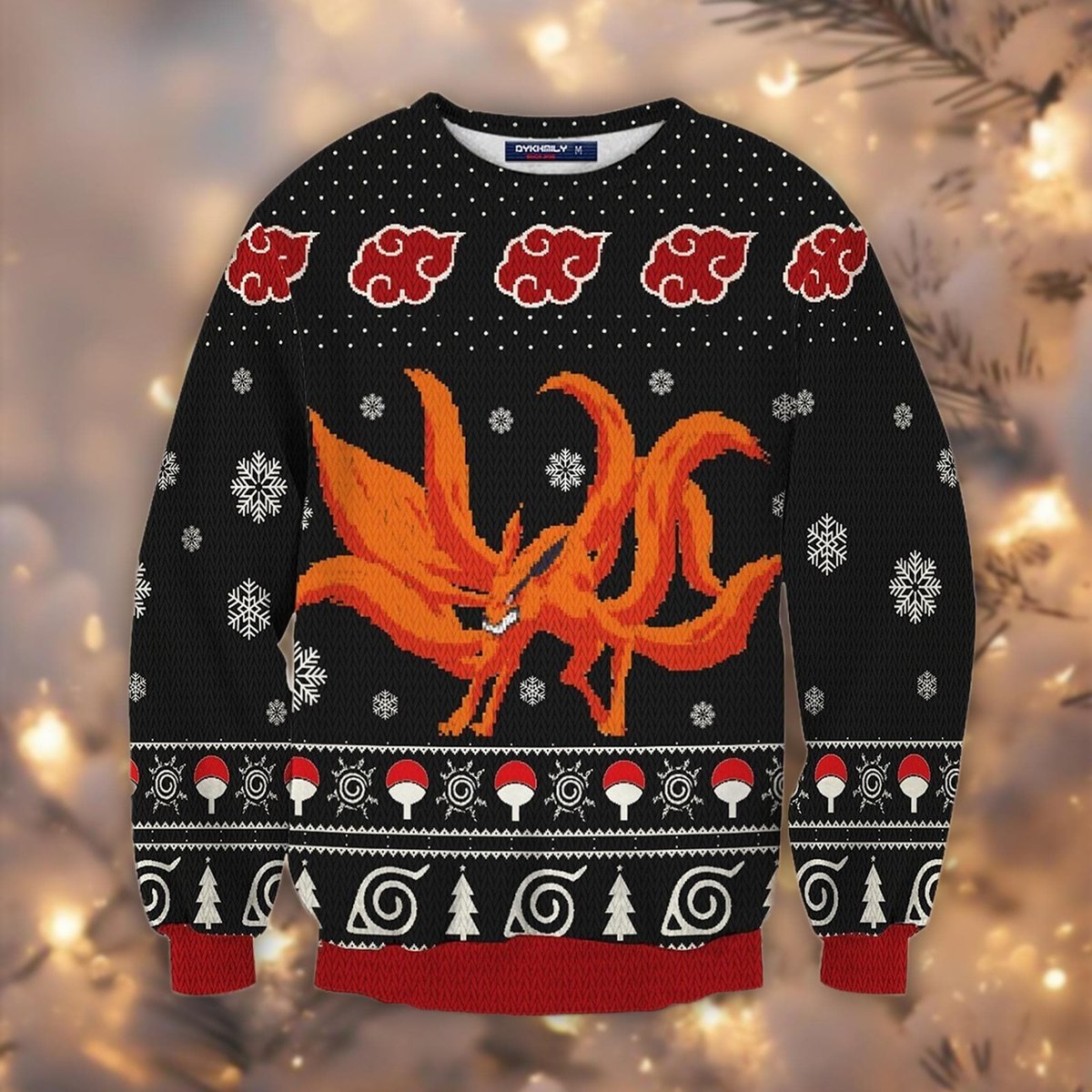 Nine Tailed Fox Demon Ugly Sweater Anime Beast Power Funny Christmas Gift