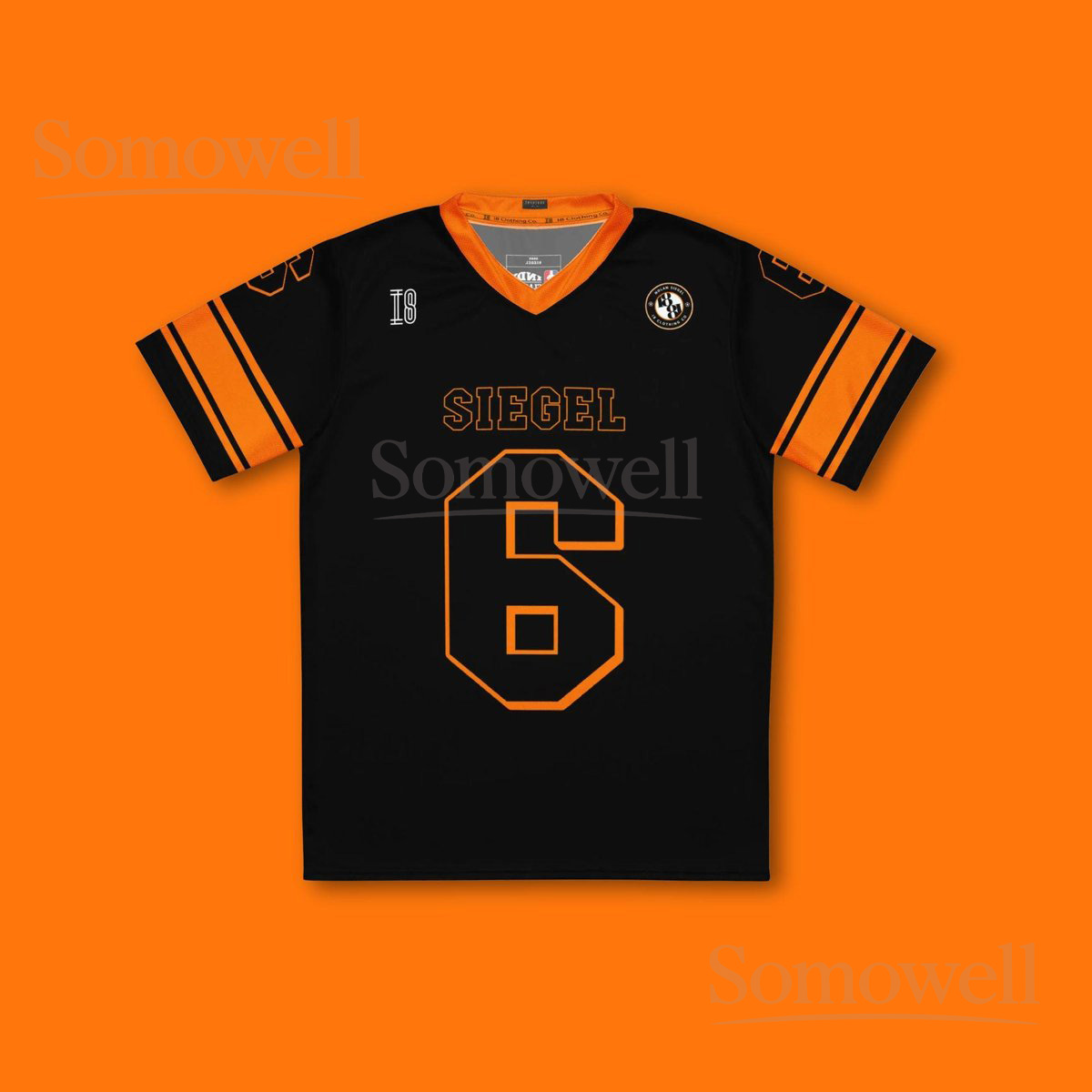 Custom Nolan Siegel Arrow McLaren IndyCar Football Jersey Shirt for Racing Fans Black and Orange Motorsport Team Apparel