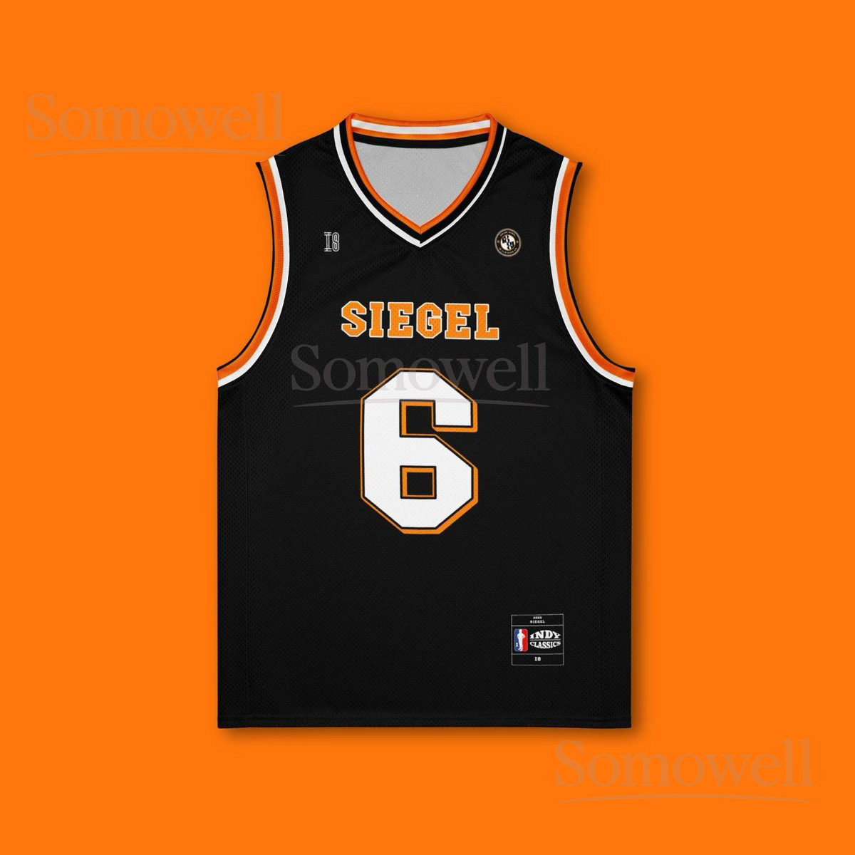 Custom Nolan Siegel McLaren IndyCar Basketball Jersey Shirt for Racing Fans Black and Orange McLaren Singlet Motorsport Outfit
