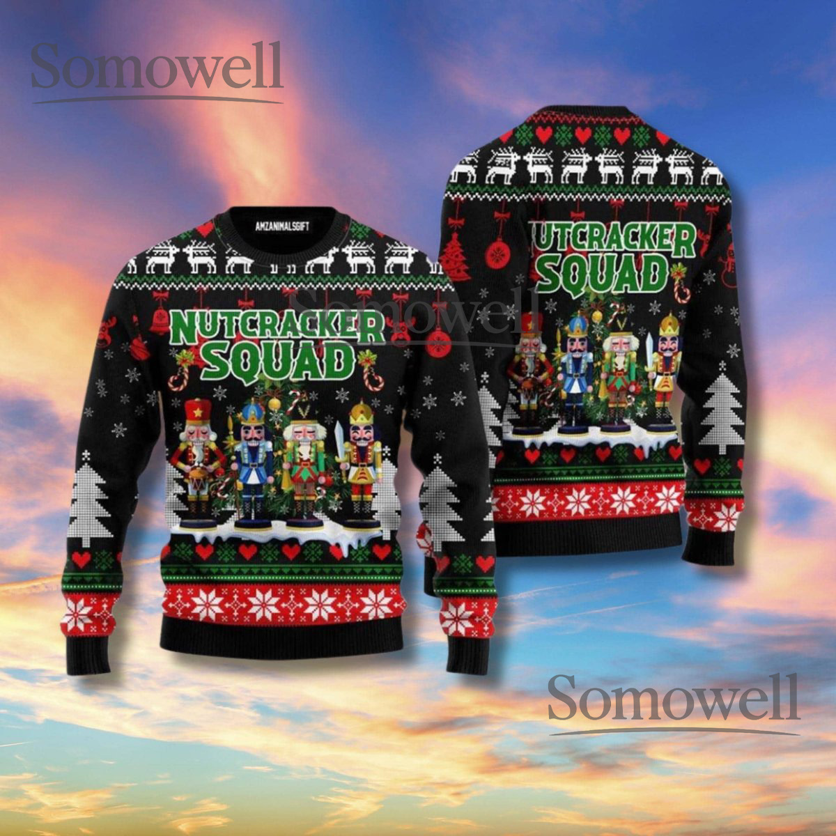Nutcracker Squad Ugly Christmas Sweater Funny Festive Holiday Outfit