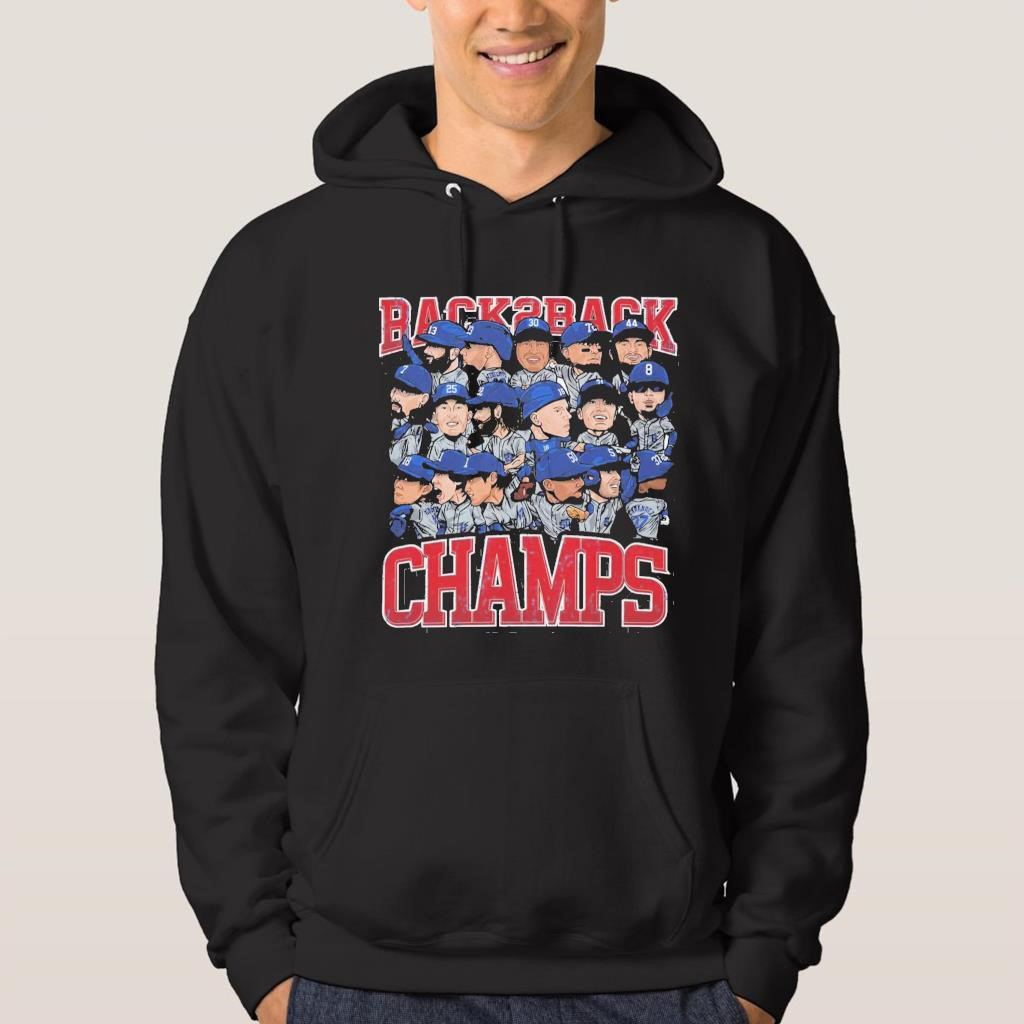 Official Back To Back World Champs Caricatures Vintage Sports T Shirt Hoodie Sweater