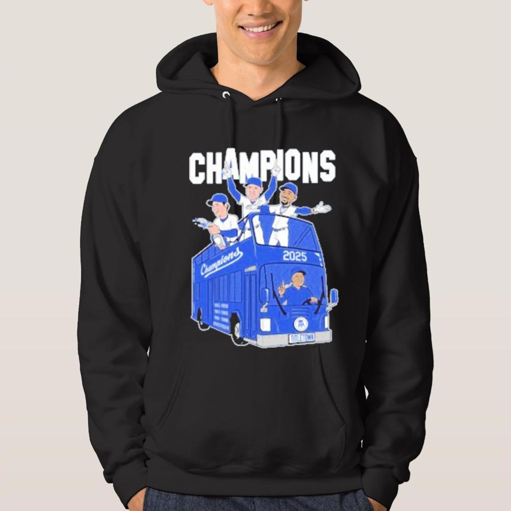 Official Dodgers 2025 World Champions Title Town Baseball T Shirt Hoodie Sweater