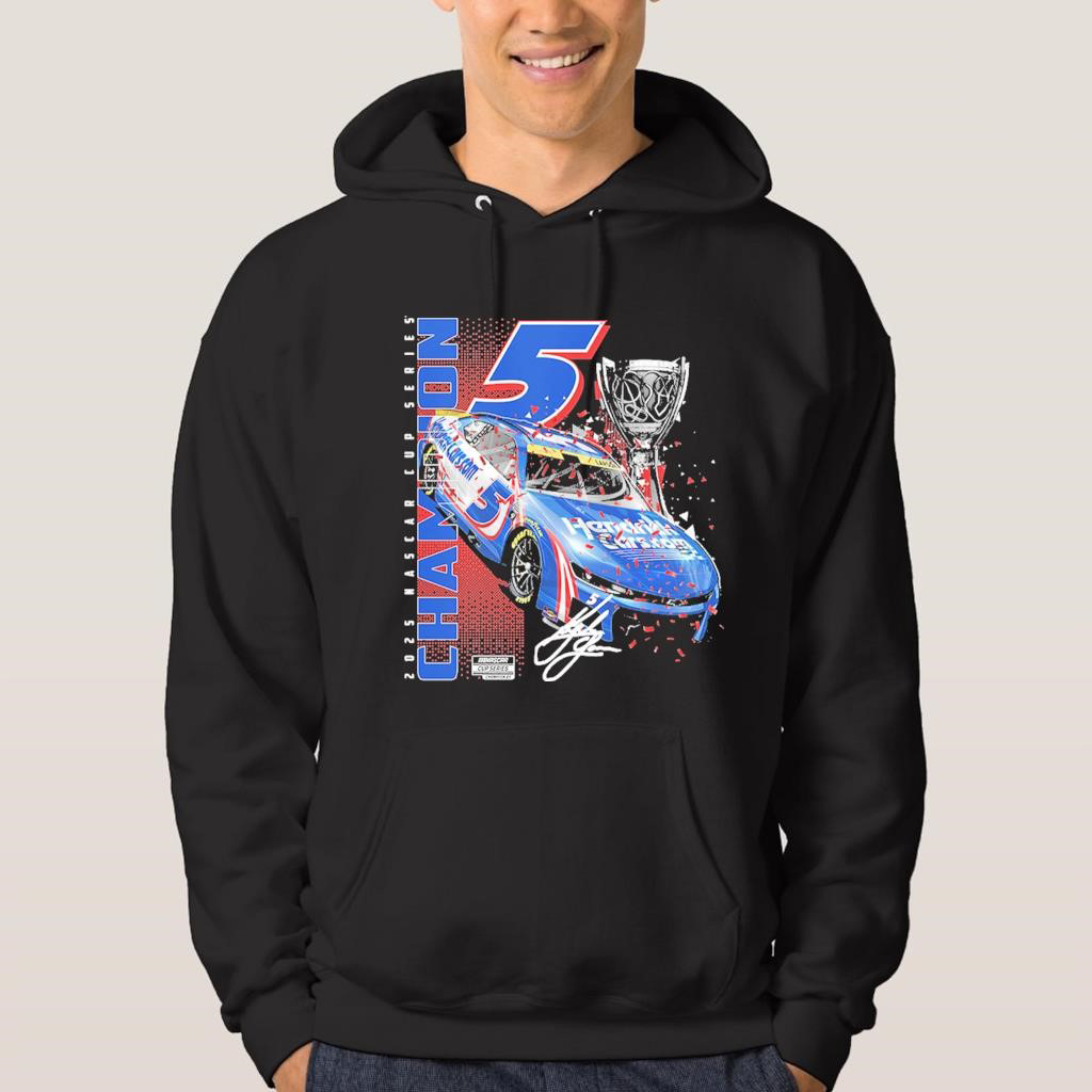 Official Kyle Larson Hendrick Motorsports 2025 NASCAR Cup Champion Car T Shirt Hoodie Sweater