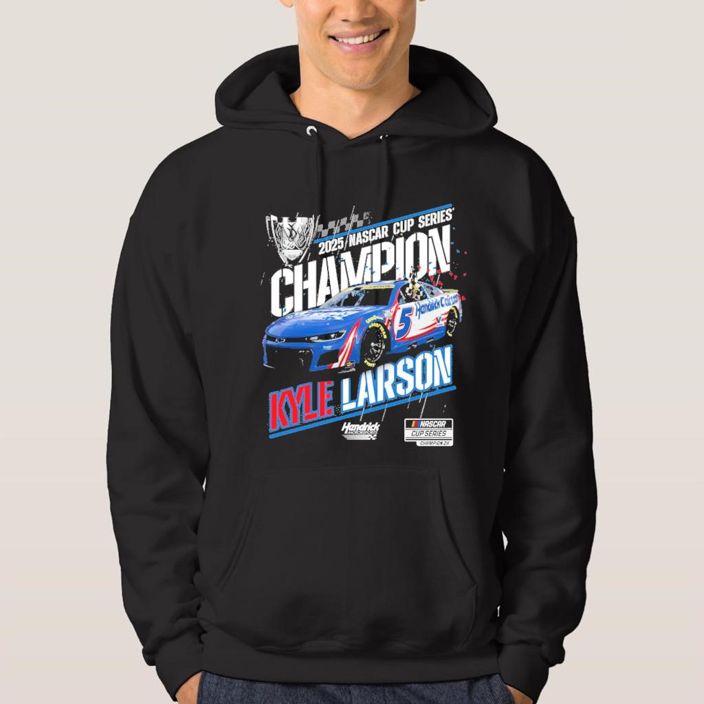Official Kyle Larson Hendrick Motorsports 2025 NASCAR Cup Series Champion T Shirt Hoodie Sweater