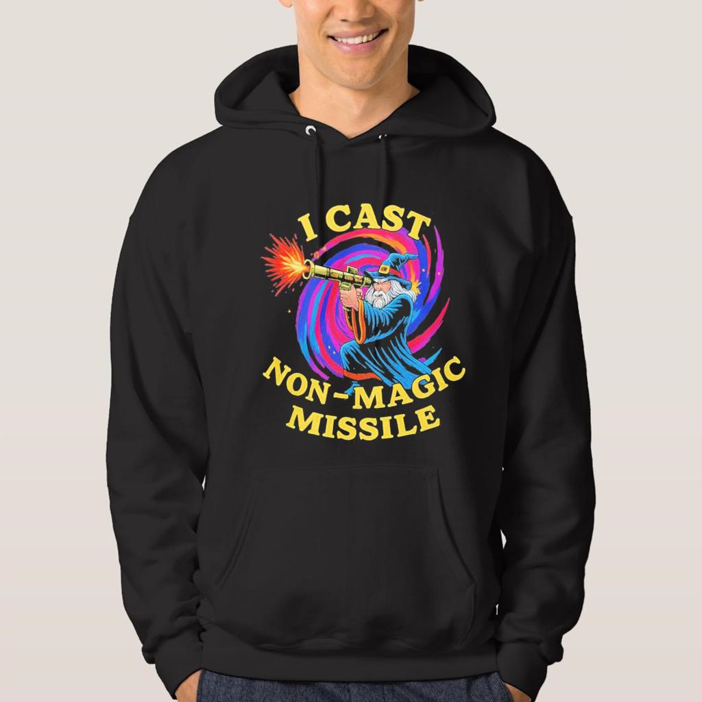 Official Wizard I Cast Non Magic Missile Fantasy Game T Shirt Hoodie Sweater