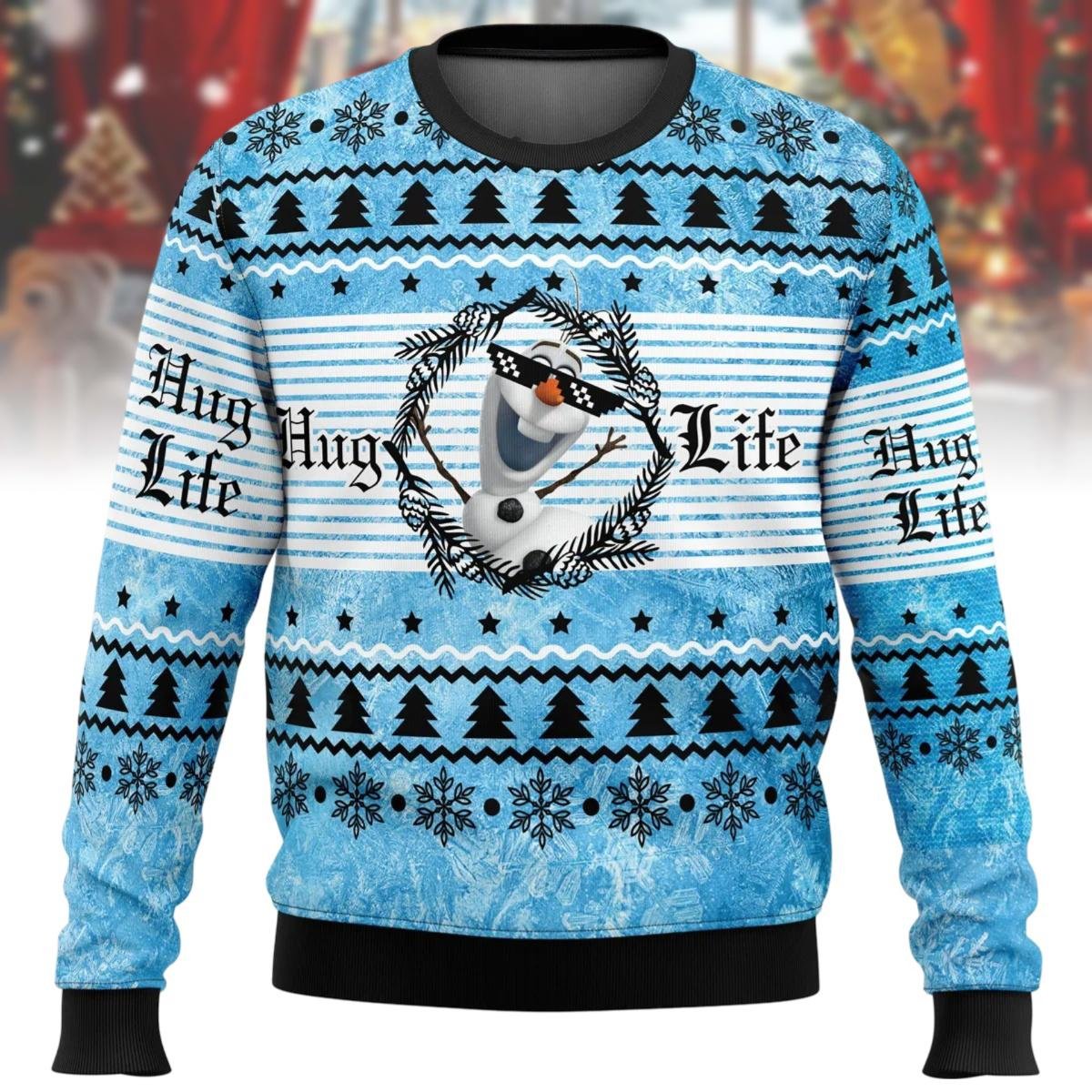 Olaf Frozen Ugly Sweater Cute Snowman Hug Life Funny Disney Christmas Gift