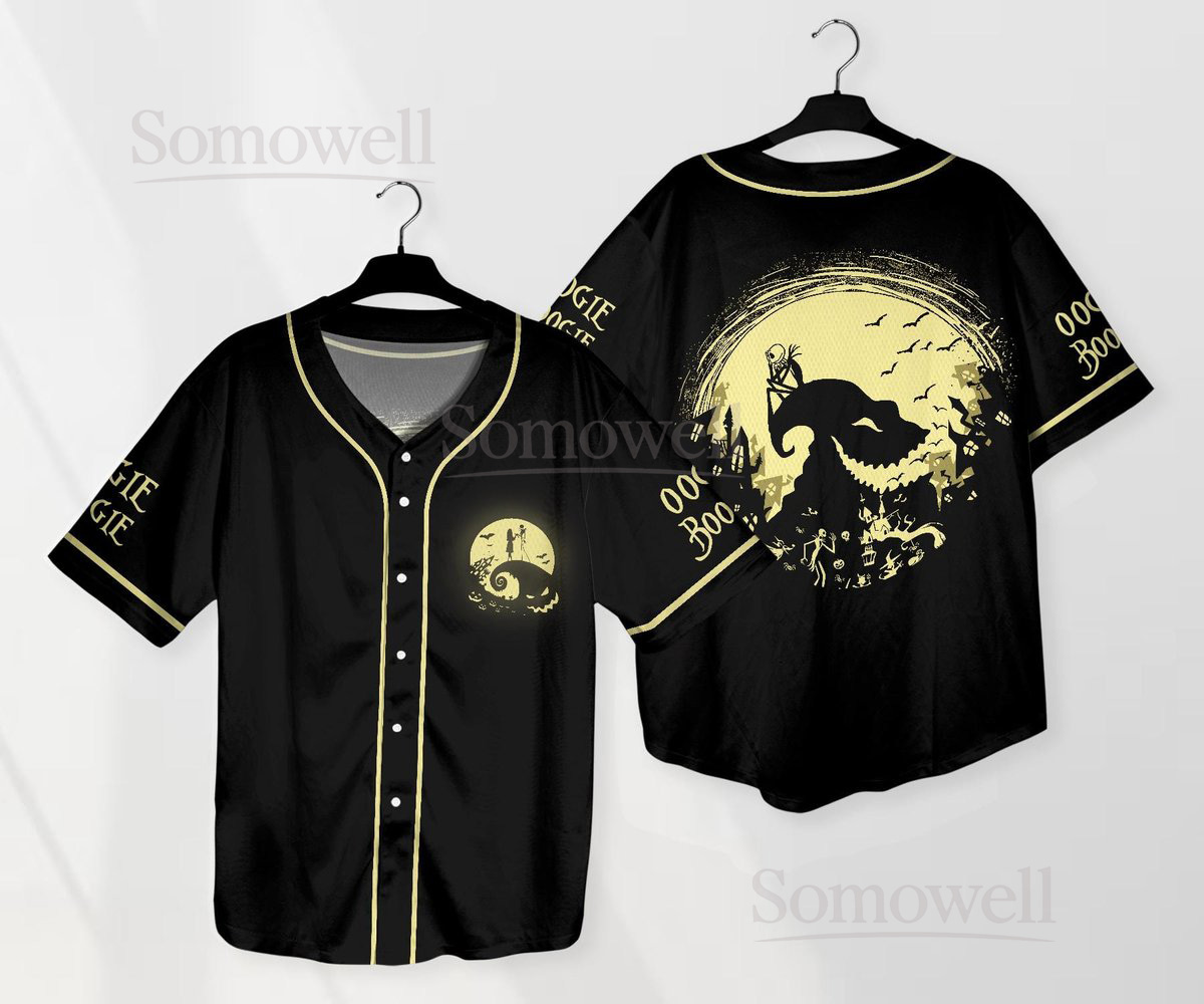 Oogie Boogie Baseball Jersey Ghost Halloween Style Baseball Shirt Halloween Jersey Shirt Gift