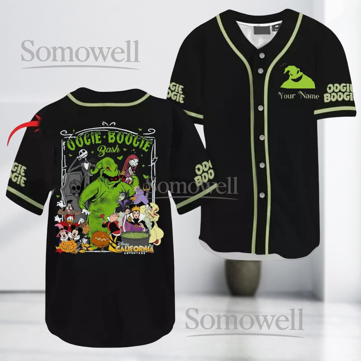Oogie Boogie Bash Baseball Jersey Shirt Disney Villains Halloween Party Gift