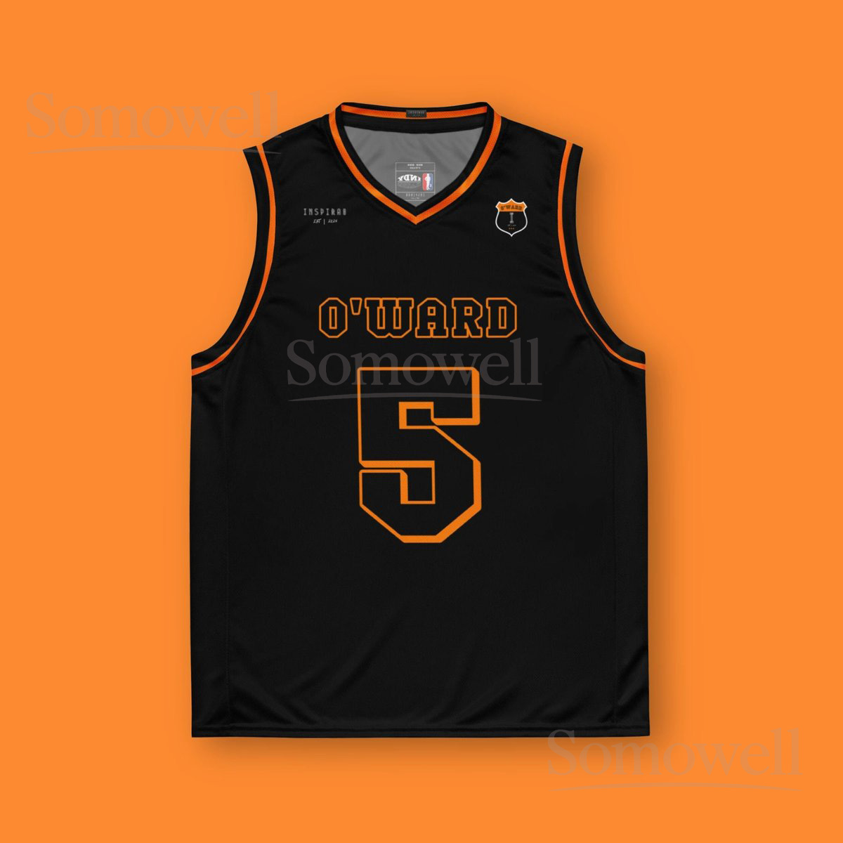Custom Pato Oward McLaren IndyCar Basketball Jersey Shirt for Fans Black and Orange Singlet with Team Racing Style