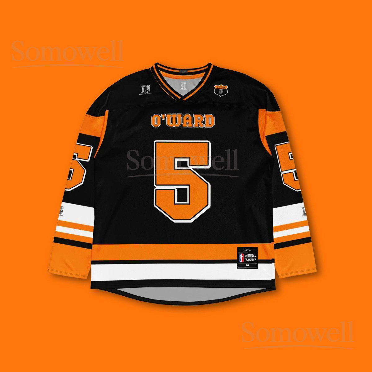 Custom Pato Oward McLaren IndyCar Hockey Jersey Shirt for Racing Fans Orange and Black Motorsport Apparel for Team Supporters