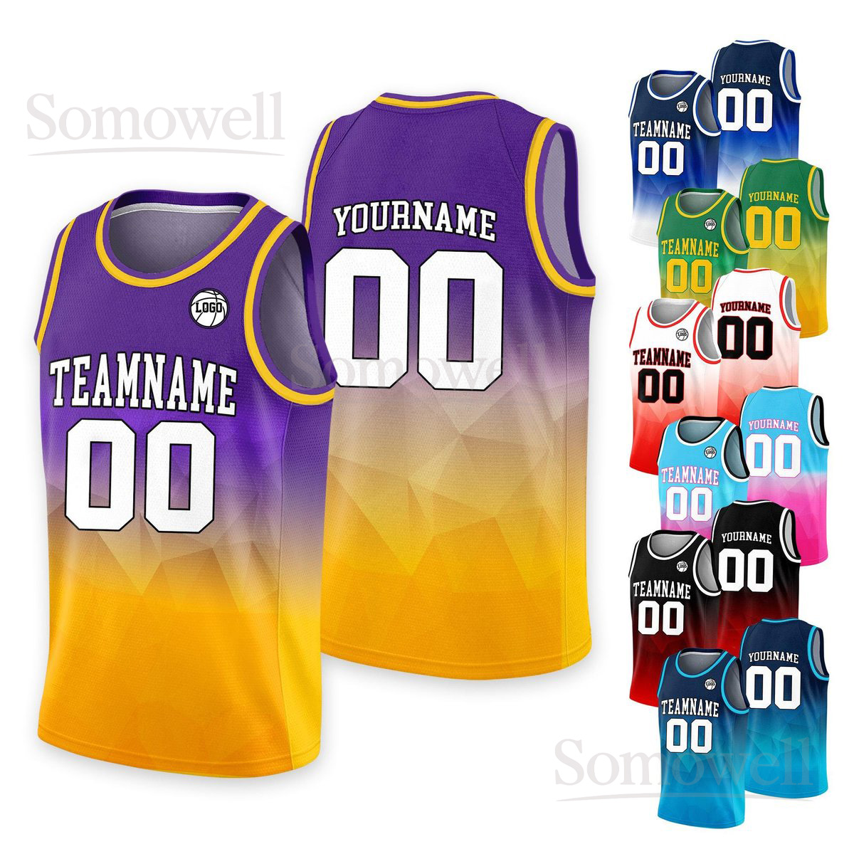 Personalized Basketball Jersey Many Colors Tank Top Team Name Number Logo for Adult Kid Custom Sportswear