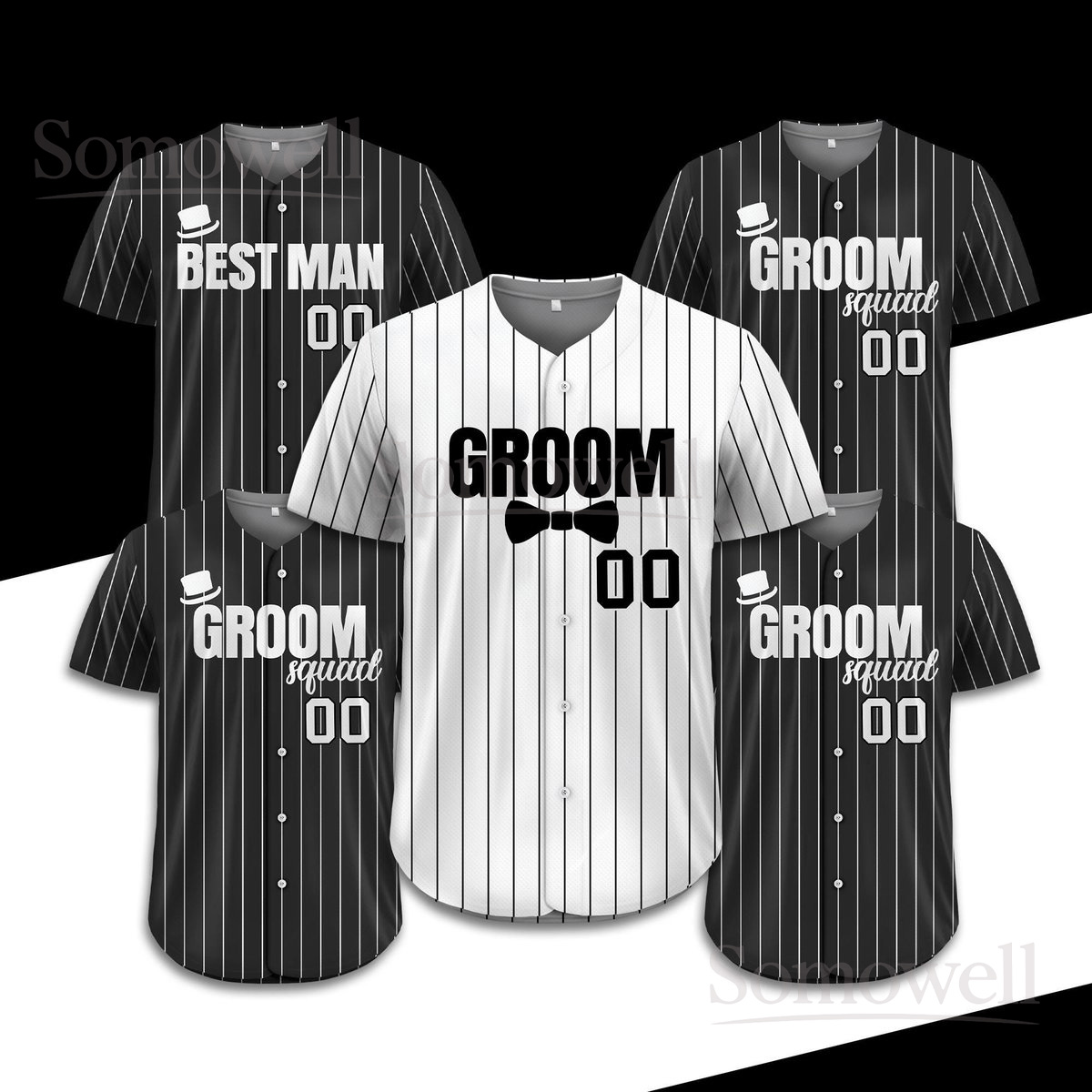 Personalized Groom Groomsmen Baseball Jersey Shirt Wedding Party Team Gift Matching Outfit Multi Color Edition