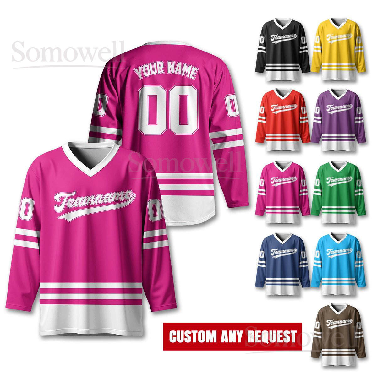 Personalized Ice Hockey Jersey for Men Women Custom Team Name and Number Custom Any Request for Sports Fans