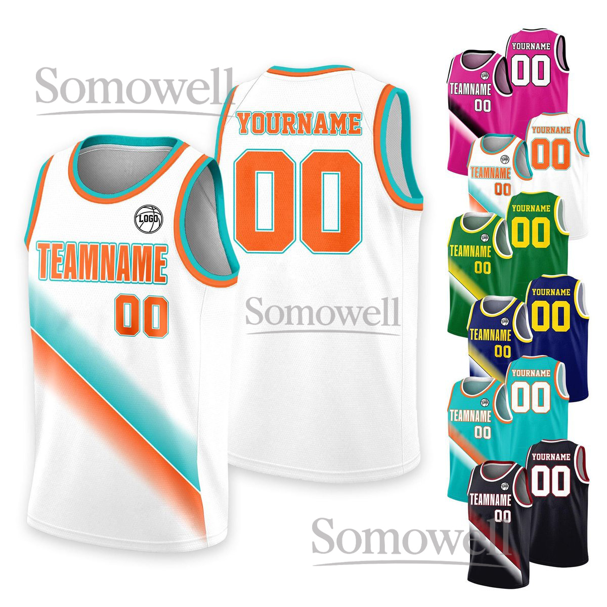 Personalized Team Name Number Basketball Jersey Tank Top For Adult Kid Available in Multiple Colors