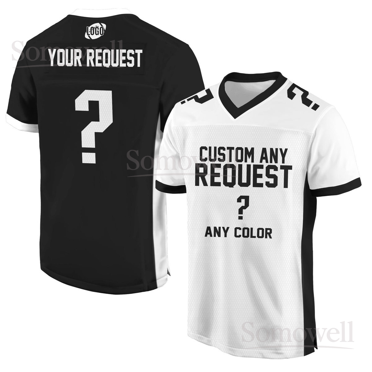 Personalized Team Name Number Football Jersey for Adult Kid Custom Game Day Outfit Multi Color Edition