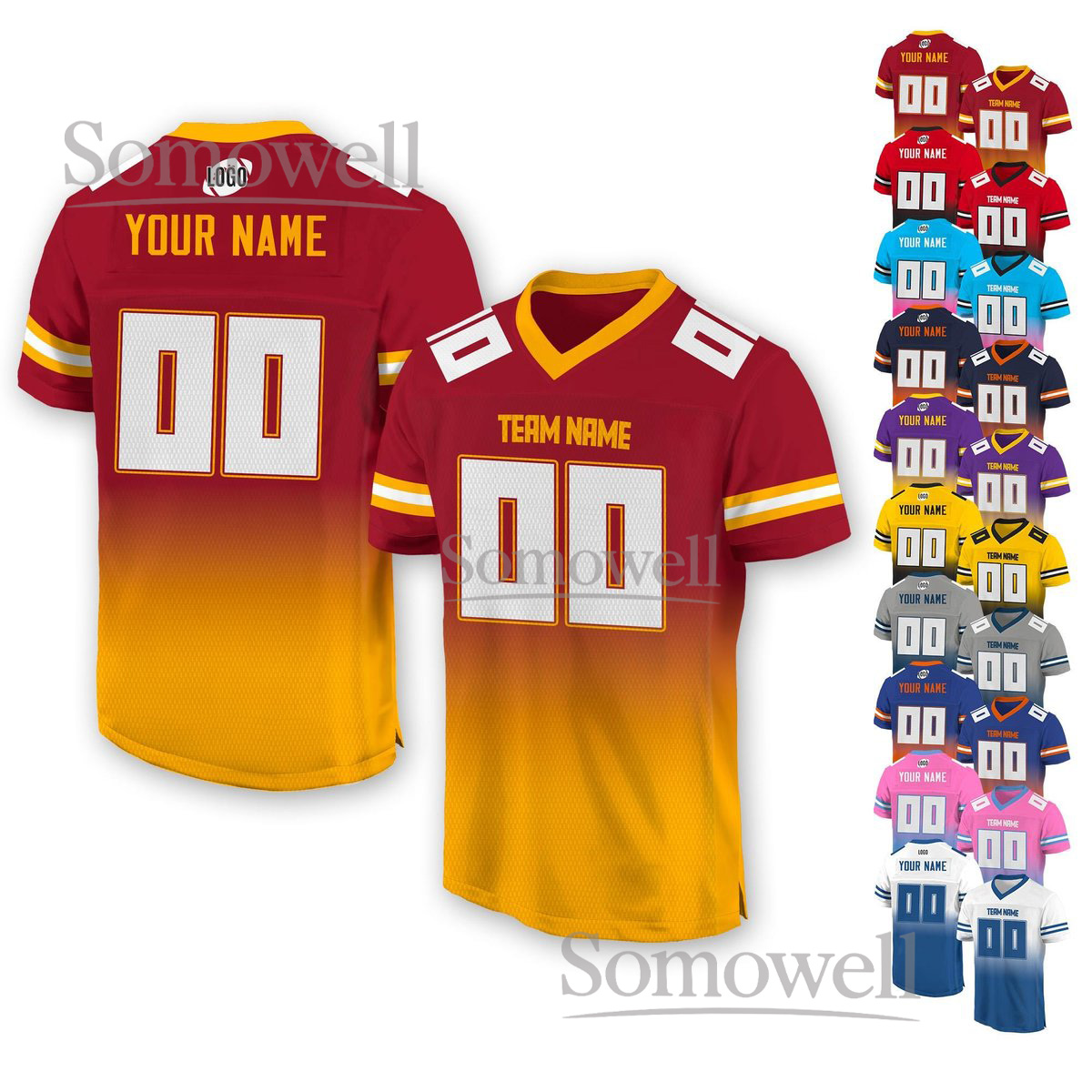 Personalized Team Name Number Football Jersey For Women Men Youth Kid Available in Multiple Colors