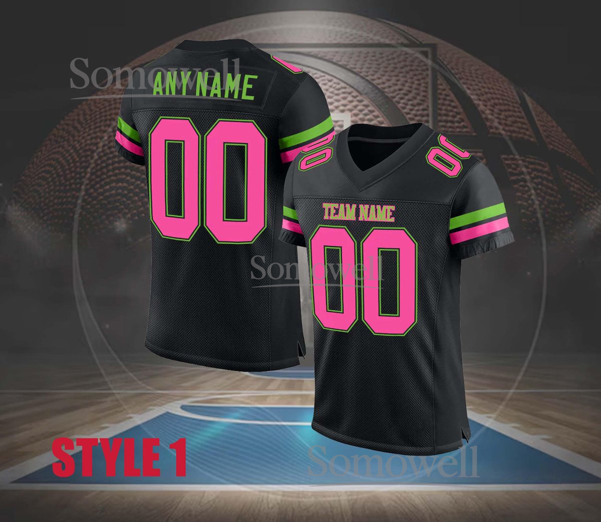 Personalized Team Name Number Football Jersey for Adults and Kids with Custom Name for Sports