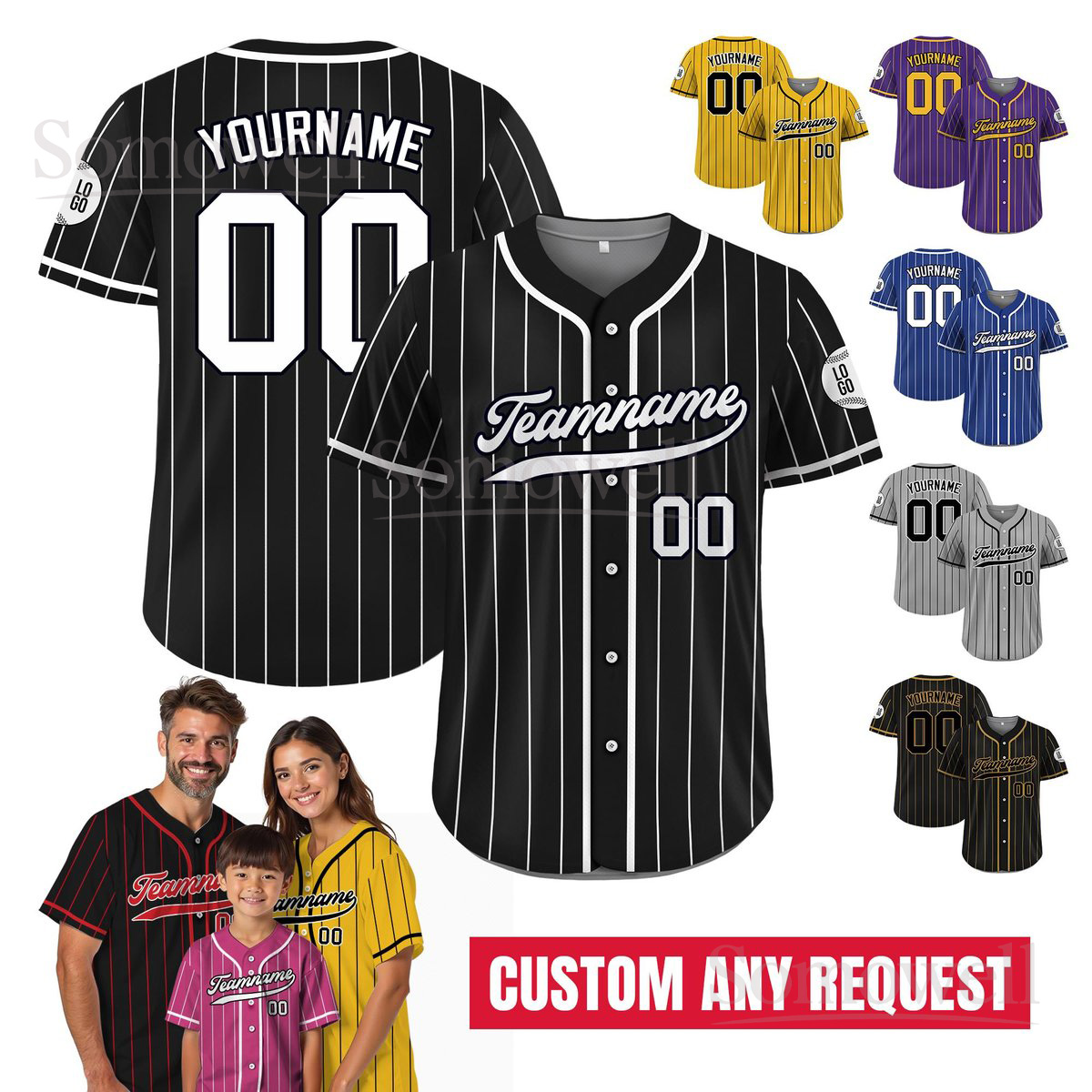 Printed Black White Custom Baseball Jersey Personalized Team Name Number Classic Monochrome Sportswear Multi Color Edition