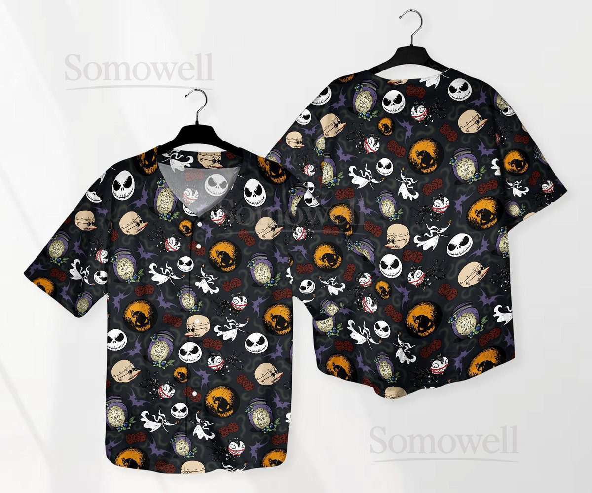 Pumpkin King and Oogie Boogie Baseball Jersey Shirt for Halloween Fans and Collectors with Custom Design