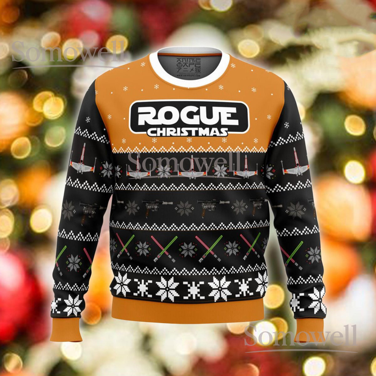 Rogue Christmas Ugly Sweater Star Wars Parody Sci Fi Space Themed Holiday Gift