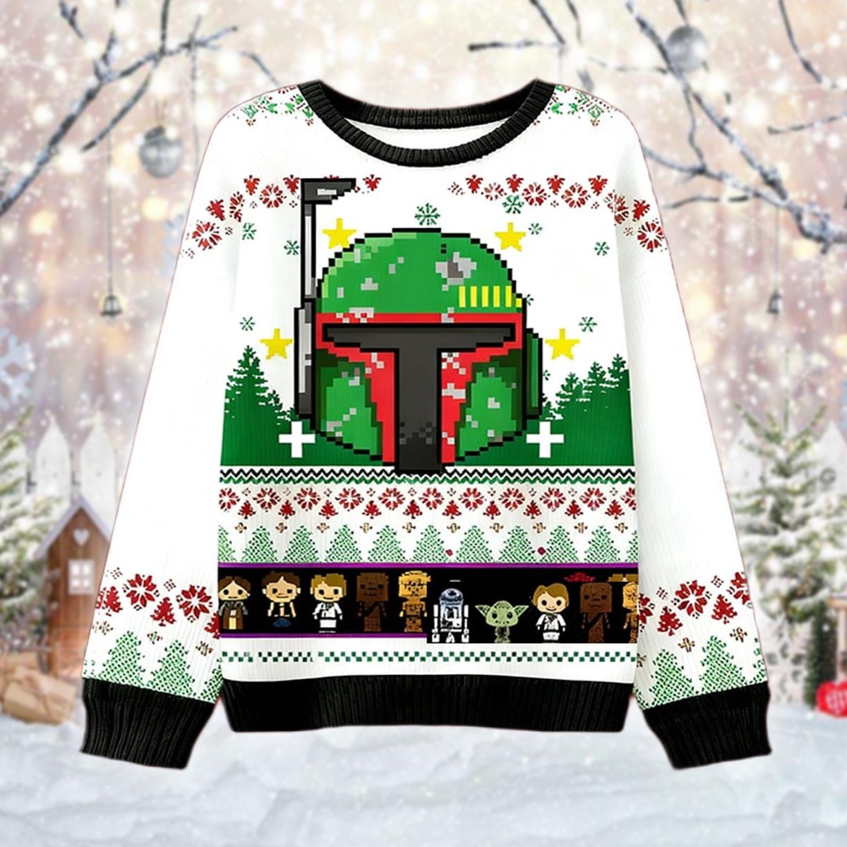 Sci Fi Ugly Sweater Galactic Space Theme Funny Nerd Christmas Gift