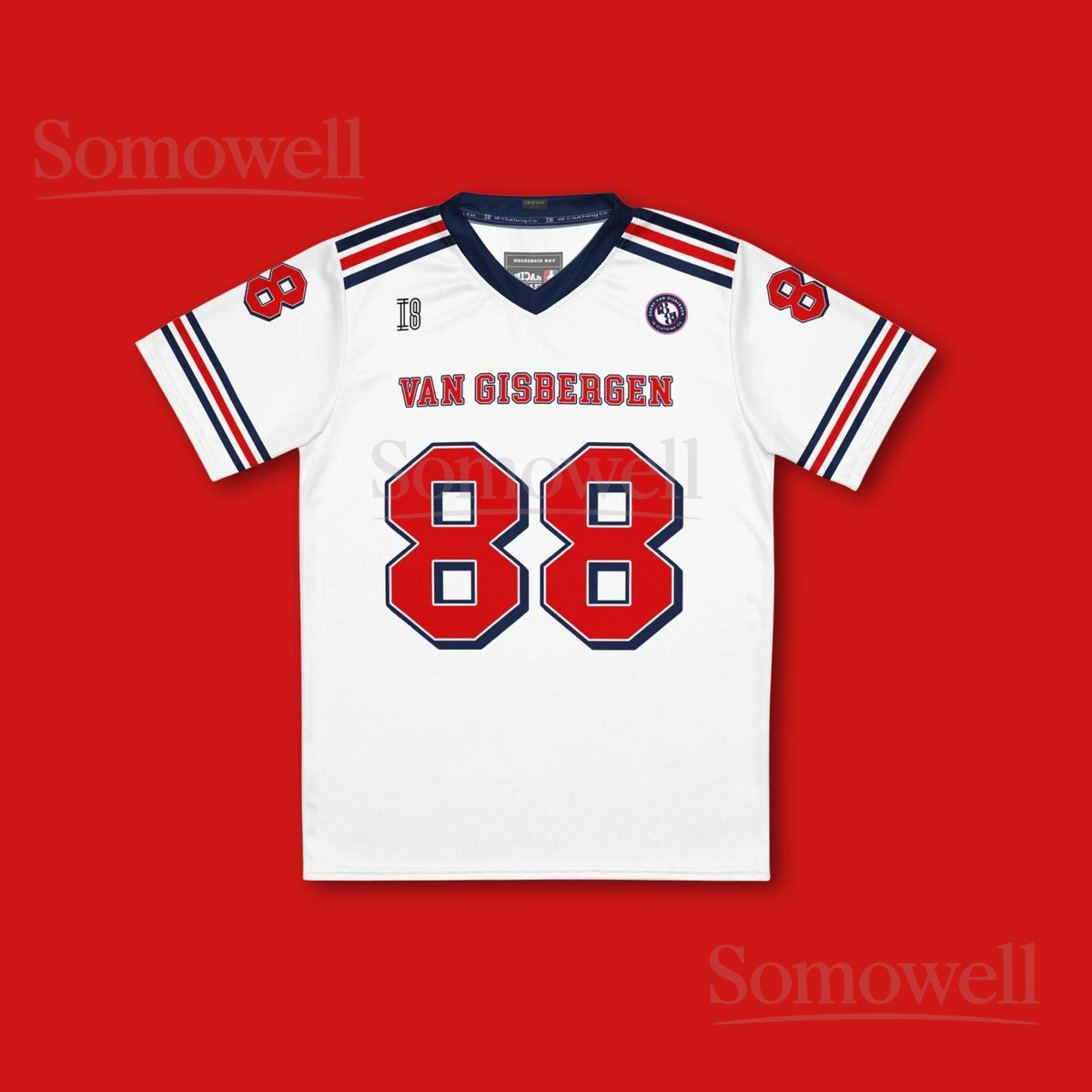 Custom Shane Van Gisbergen NASCAR Football Jersey Shirt for Fans White and Red Trackhouse Racing Redbull Team Outfit