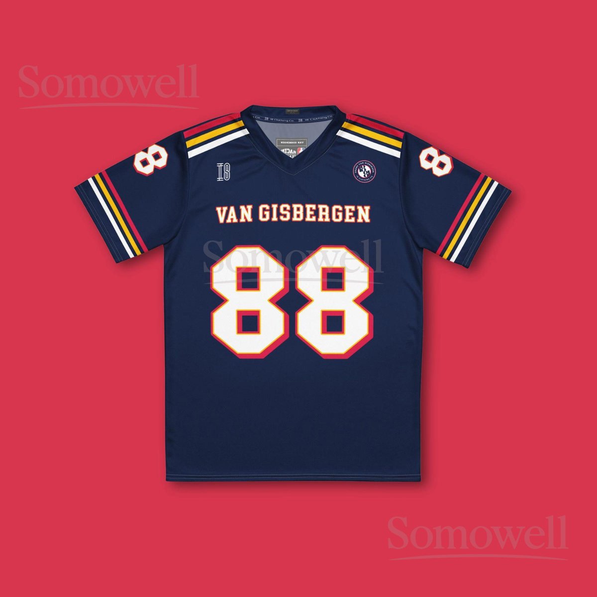 Custom Shane Van Gisbergen NASCAR Football Jersey Shirt for Racing Fans Navy Blue Trackhouse Red Bull Team Apparel
