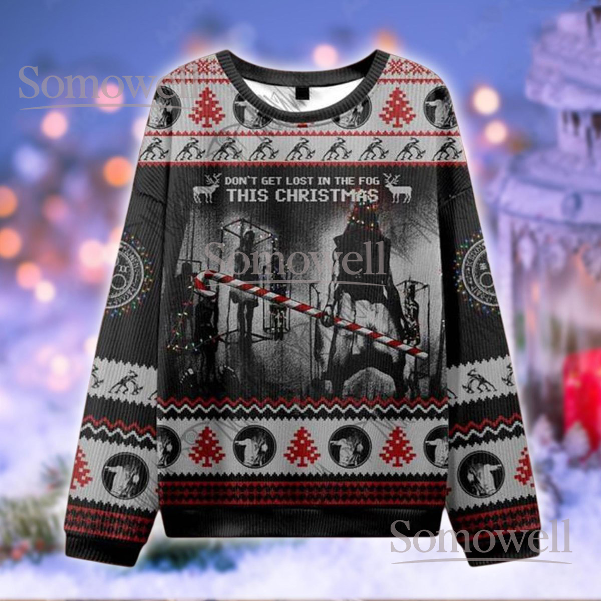 Silent Hill Don’t Get Lost Ugly Christmas Sweater Horror Game Themed Holiday Knit Jumper
