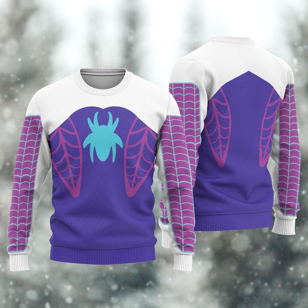 Spider Gwen Superhero Ugly Christmas Sweater Marvel Fans Gift 2025