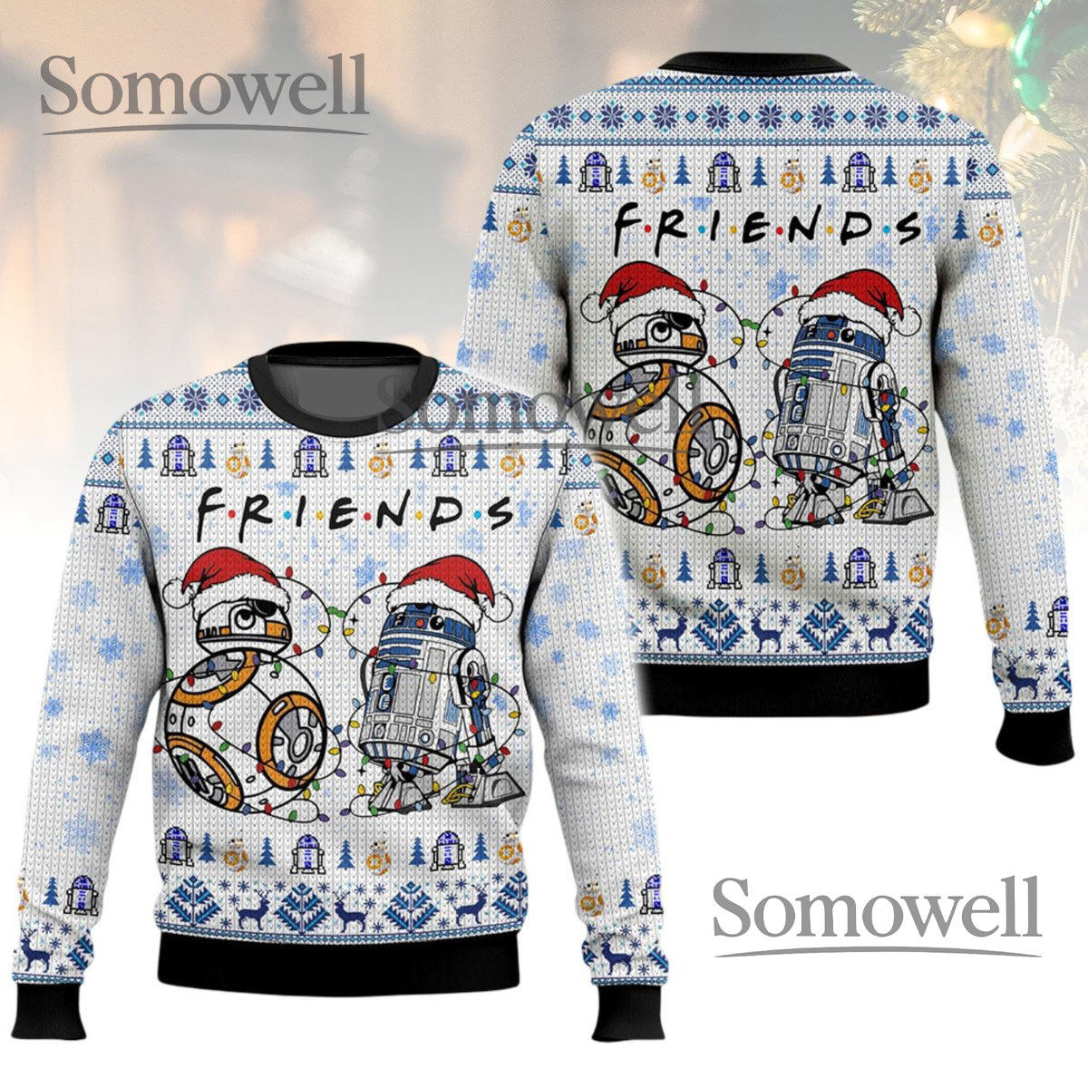 Star Wars Droids Friends Christmas Ugly Sweater Funny Holiday Style
