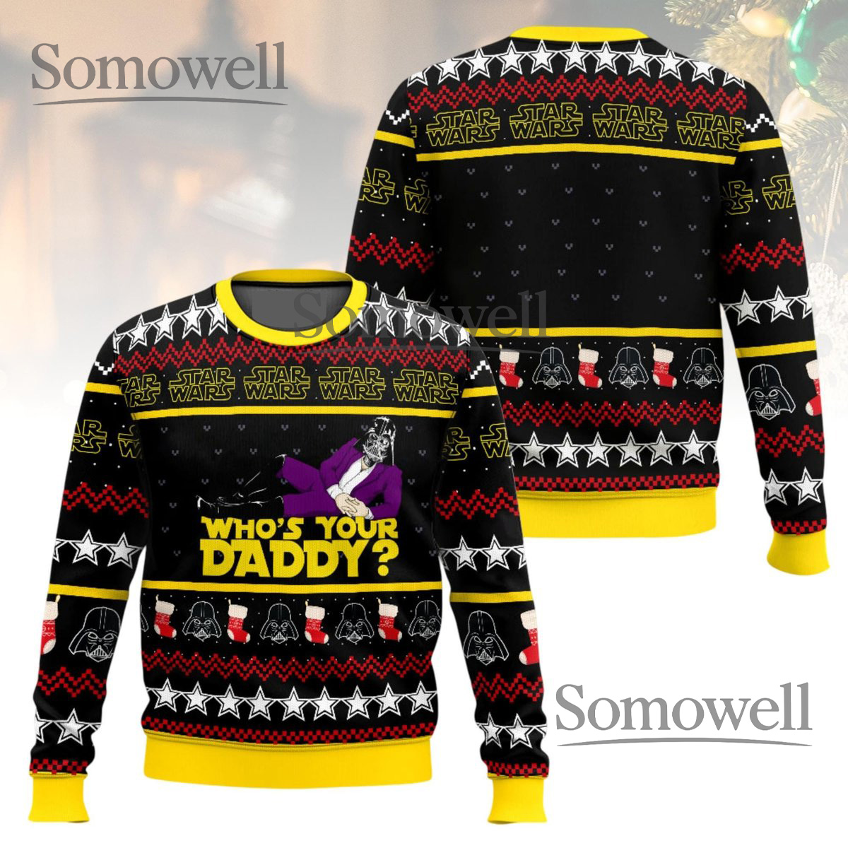 Darth Vader Whos Your Daddy Star Wars Christmas Sweater Funny Gift
